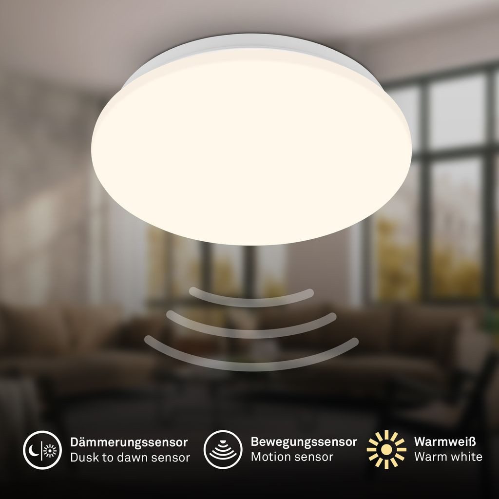 Briloner Leuchten LED Deckenleuchte 3959016, LED fest integriert, 3000K - Warmweiß