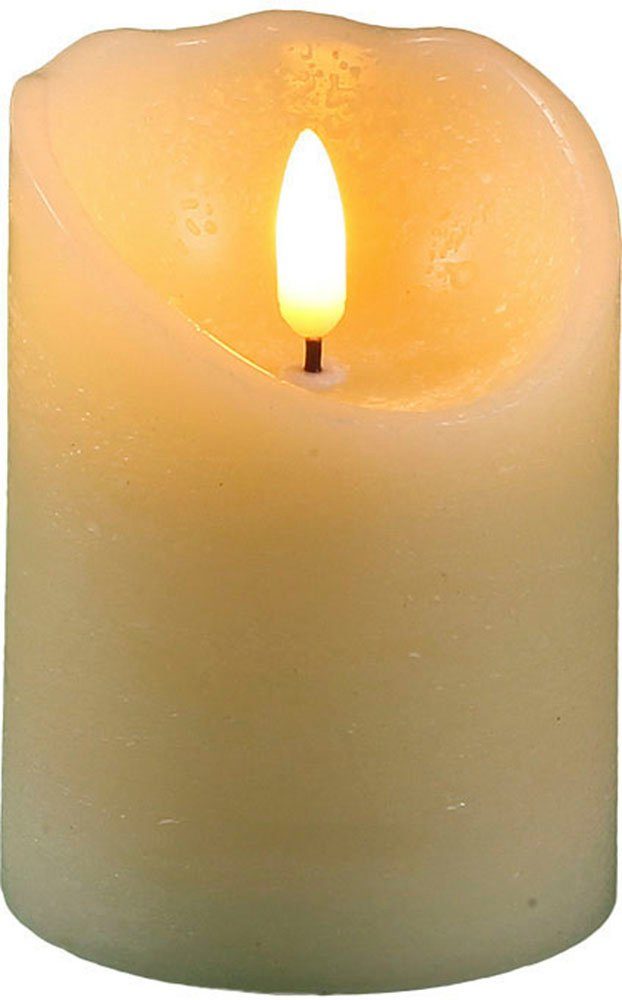 LED-Kerze aus Echtwachs, Ø ca. 7,5 cm, Höhe 10 cm (FB 51018)