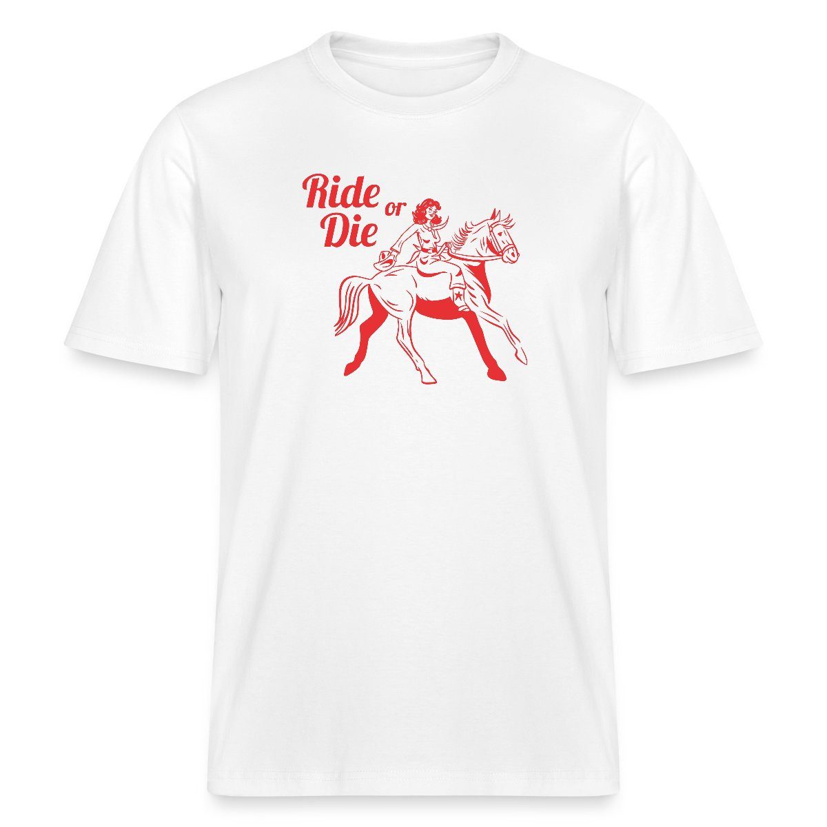 T-Shirt Ride Or Die Best Friends Western Cowboy Relaxed Fit Unisex T-Shirt