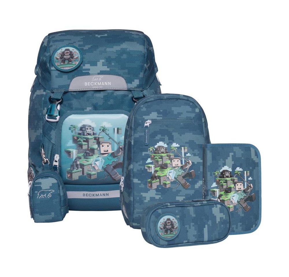 Beckmann Schulranzen Classic (6tlg., inkl. Sportrucksack, Federmäppchen, Schlamperrolle und Buttons)