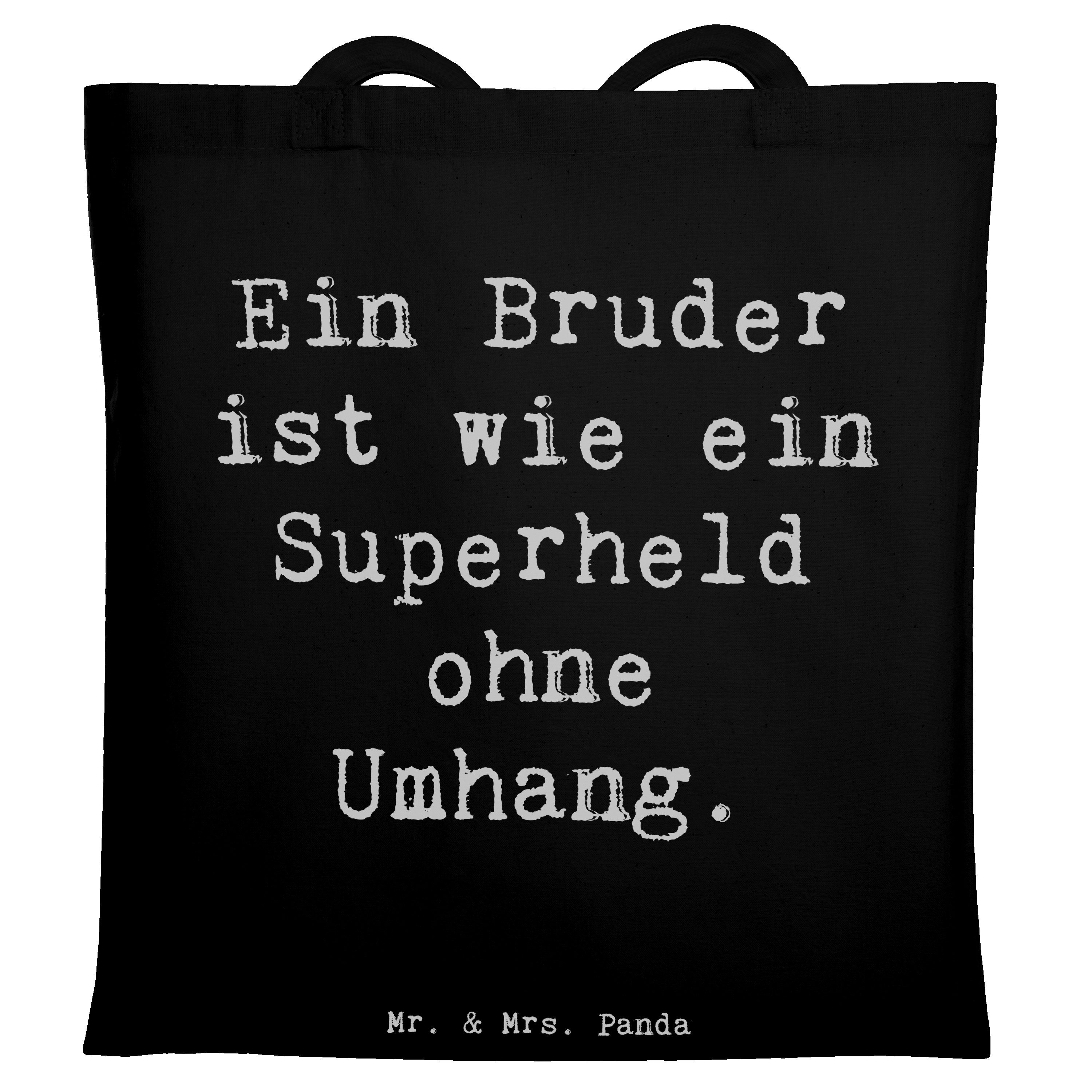 Tragetasche Spruch Bruder Superheld, Tote Bag, Schwarz, Jahrestagsgeschenk, Famil