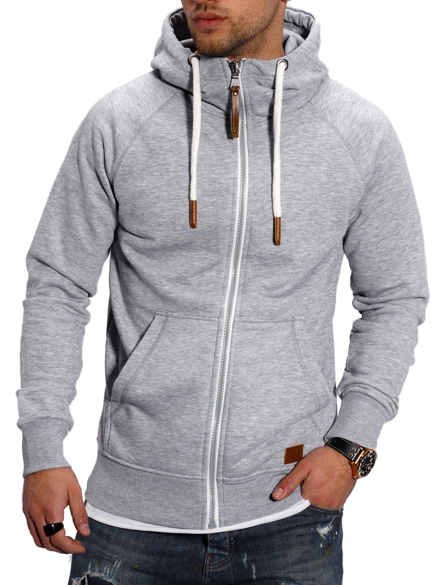 behype Sweatjacke BHTANSER mit praktischem Kordelzug günstig online kaufen