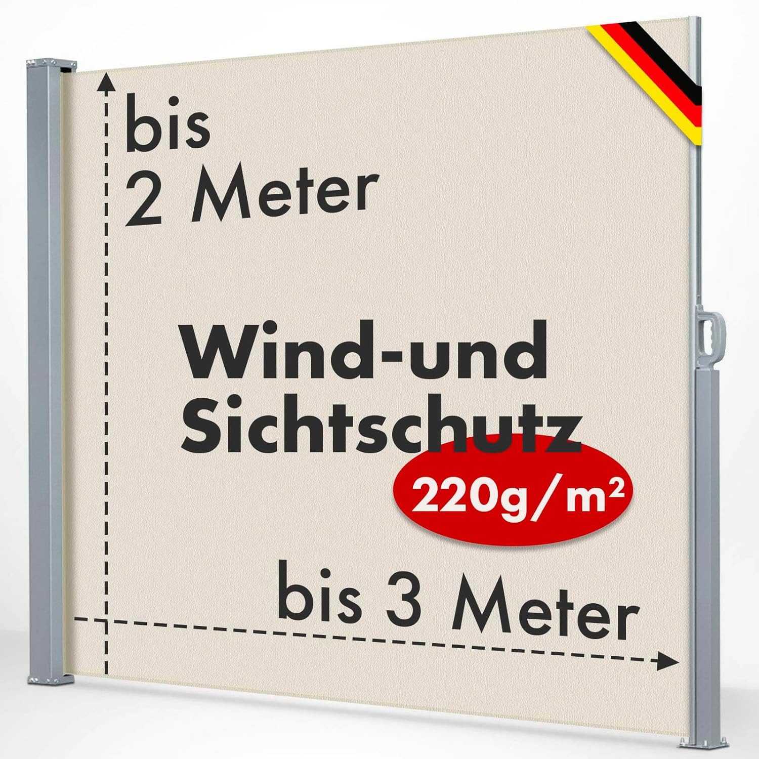 Karat Seitenmarkise für Balkon und Terrasse, günstig online kaufen