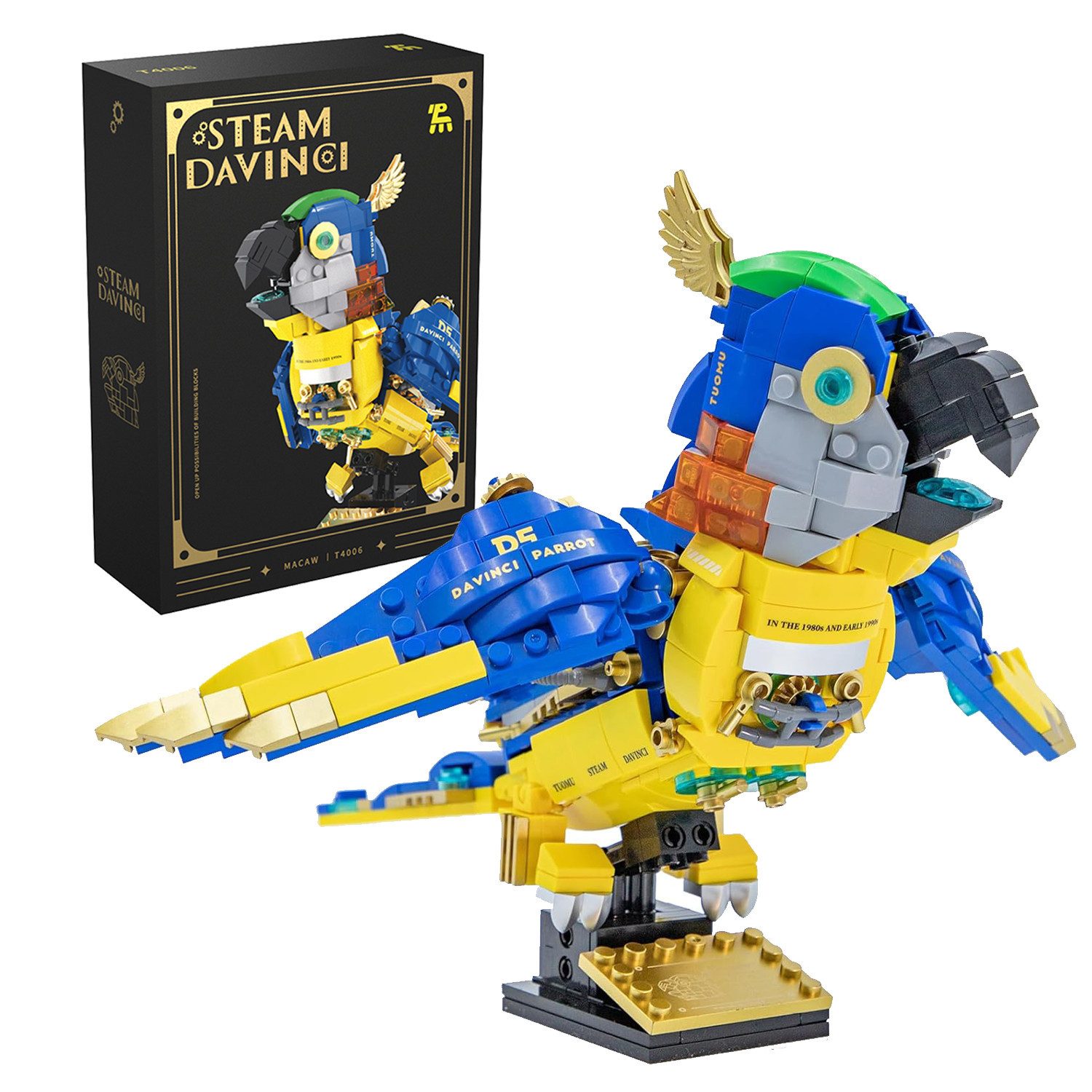 Esun Papagei Bauspielzeug, Tiere Figuren Spielzeug, Vogel Bausteine 490 St. Spielbausteine, (SET, 490 St., Komplettset), Geschenk für Erwachsene, Jungen ab 8 9 10 11 Jahre