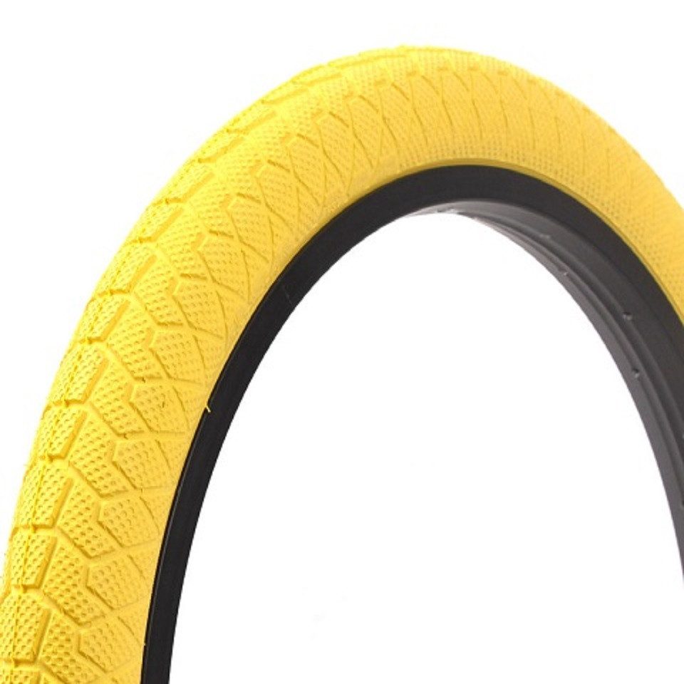 KHEbikes Fahrradreifen KENDA BMX Reifen 20 x 1,95 Zoll – stabil & gelb, Hochwertige Gummimischung