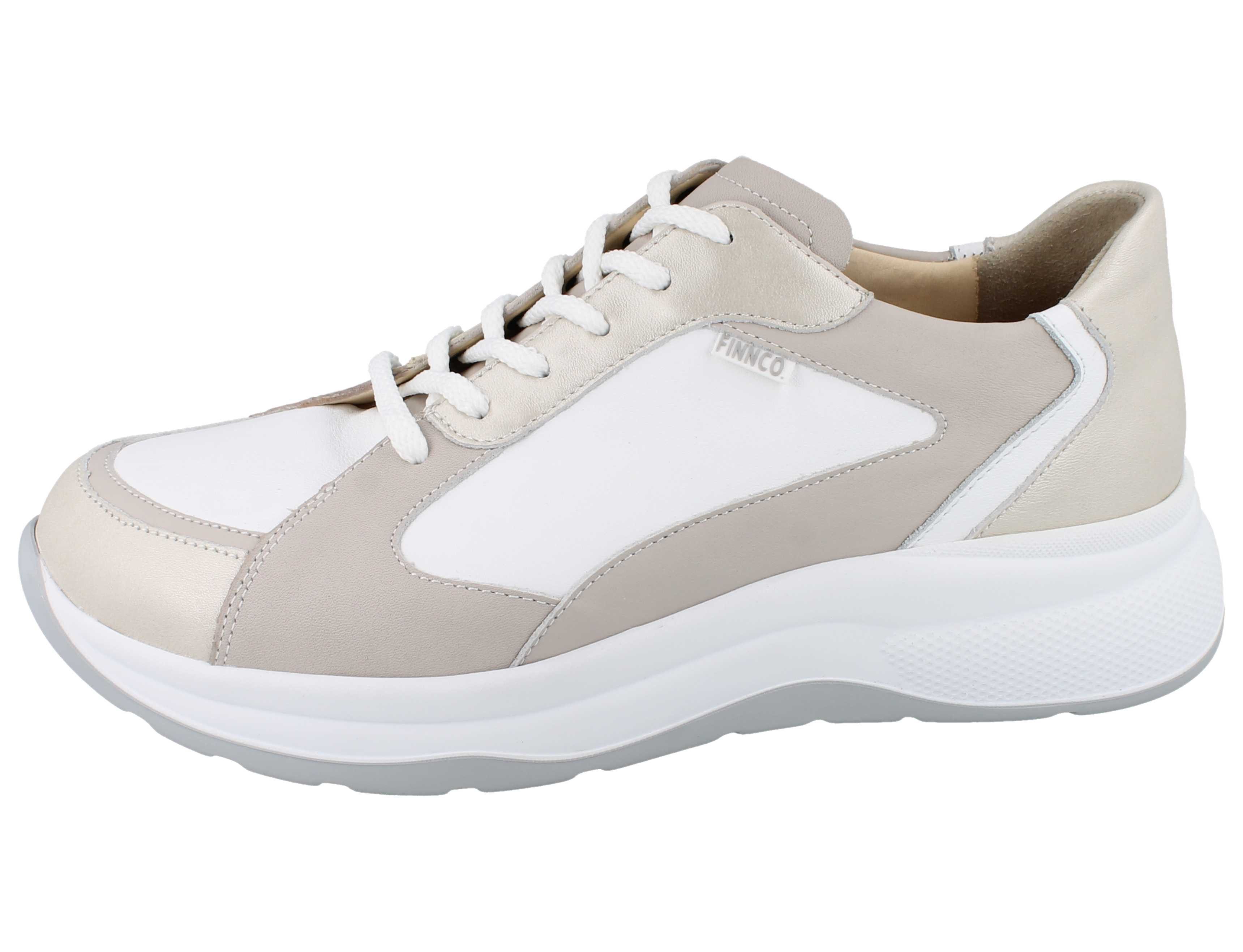 Finn Comfort FINN COMFORT FINNCO Piccadilly Damen Halbschuhe beige weiss Schnürschuh Wechselfußbett