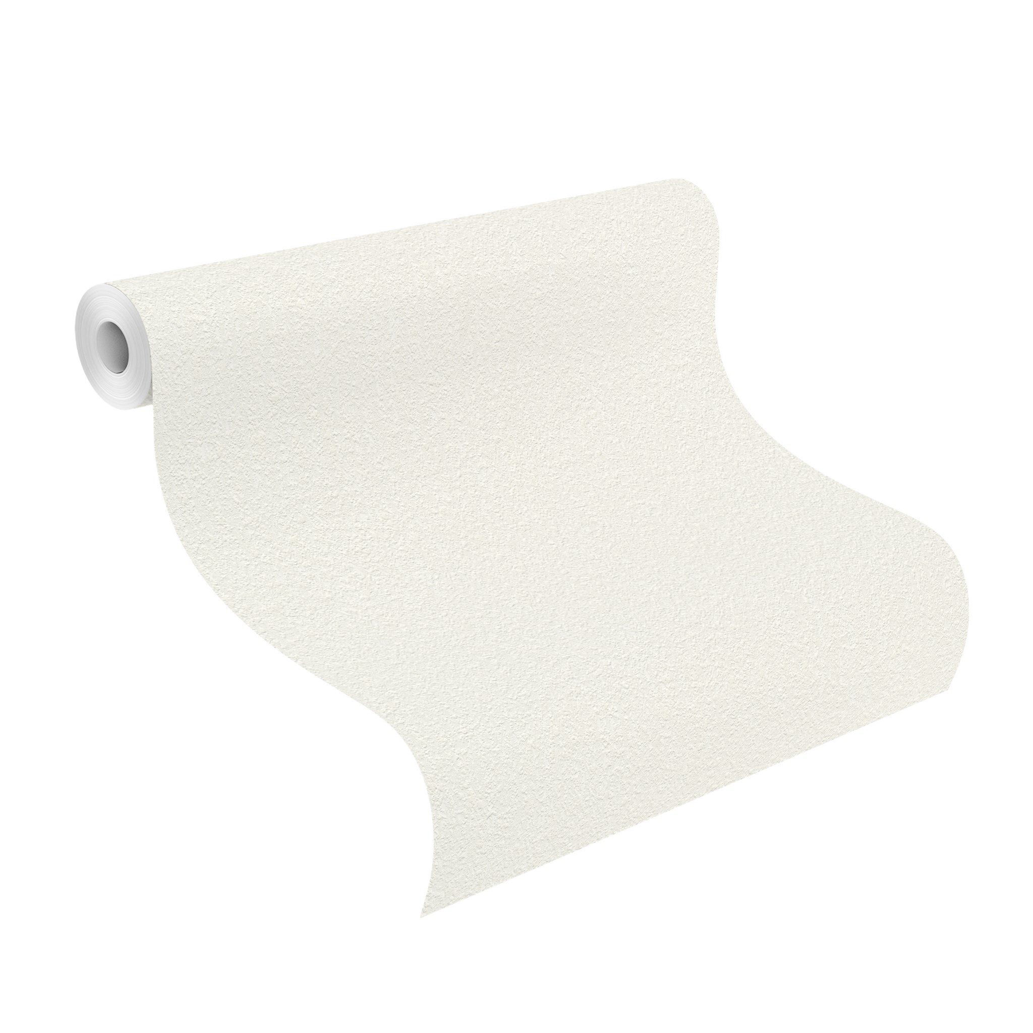 Rasch Vliestapete mit Putzoptik - zum Überstreichen, aufgeschäumt, einfarbig, uni, Strukturmuster, (1 Rolle, 1 St), Strukturtapete
