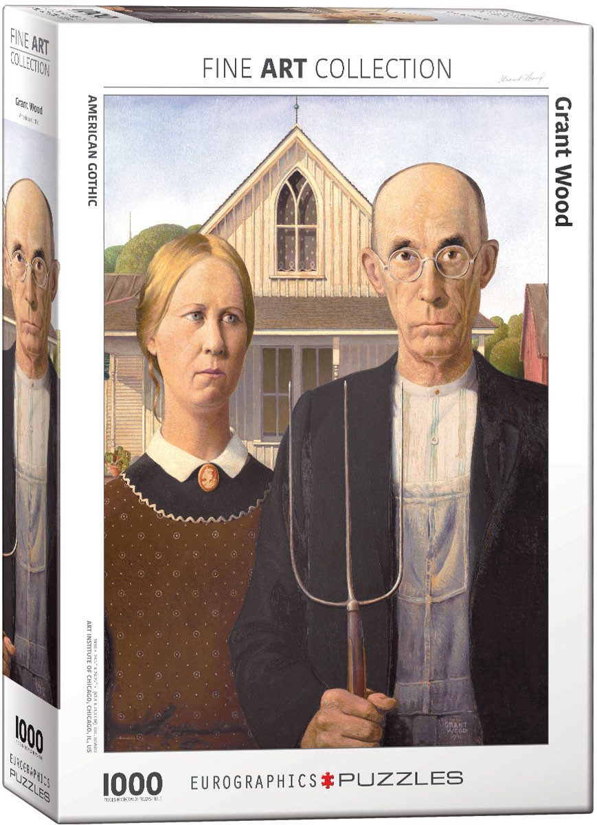 Puzzle 1000 Teile Puzzle - Puzzle - Grant Wood - American Gothic, Puzzleteile