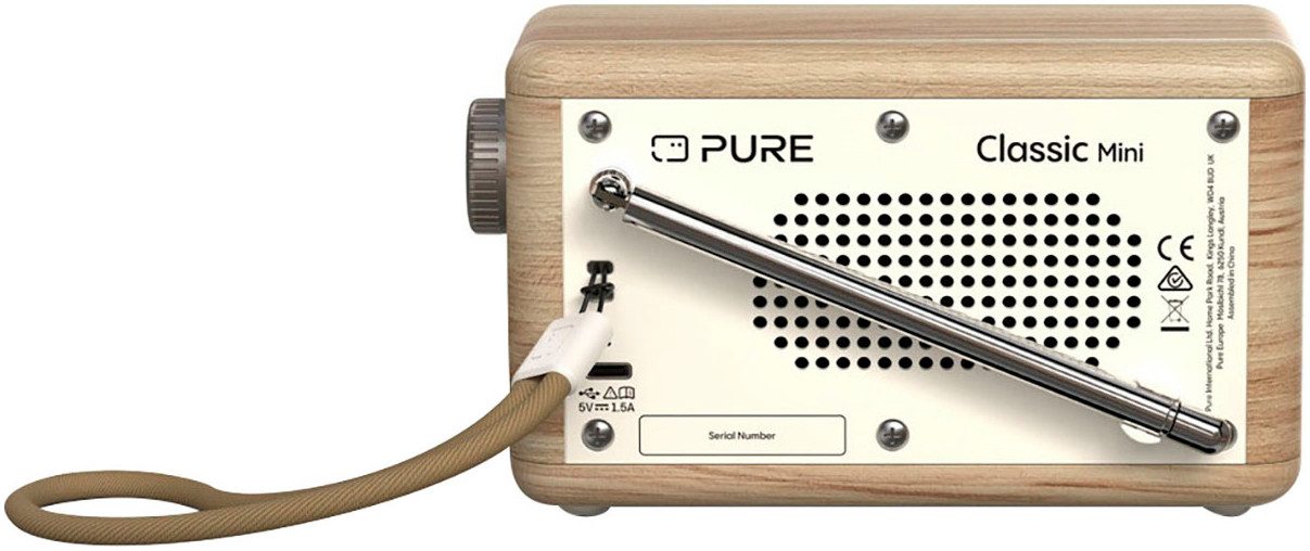 Pure Classic Mini Digitalradio (DAB) (Digitalradio (DAB), UKW mit RDS, 5 W)