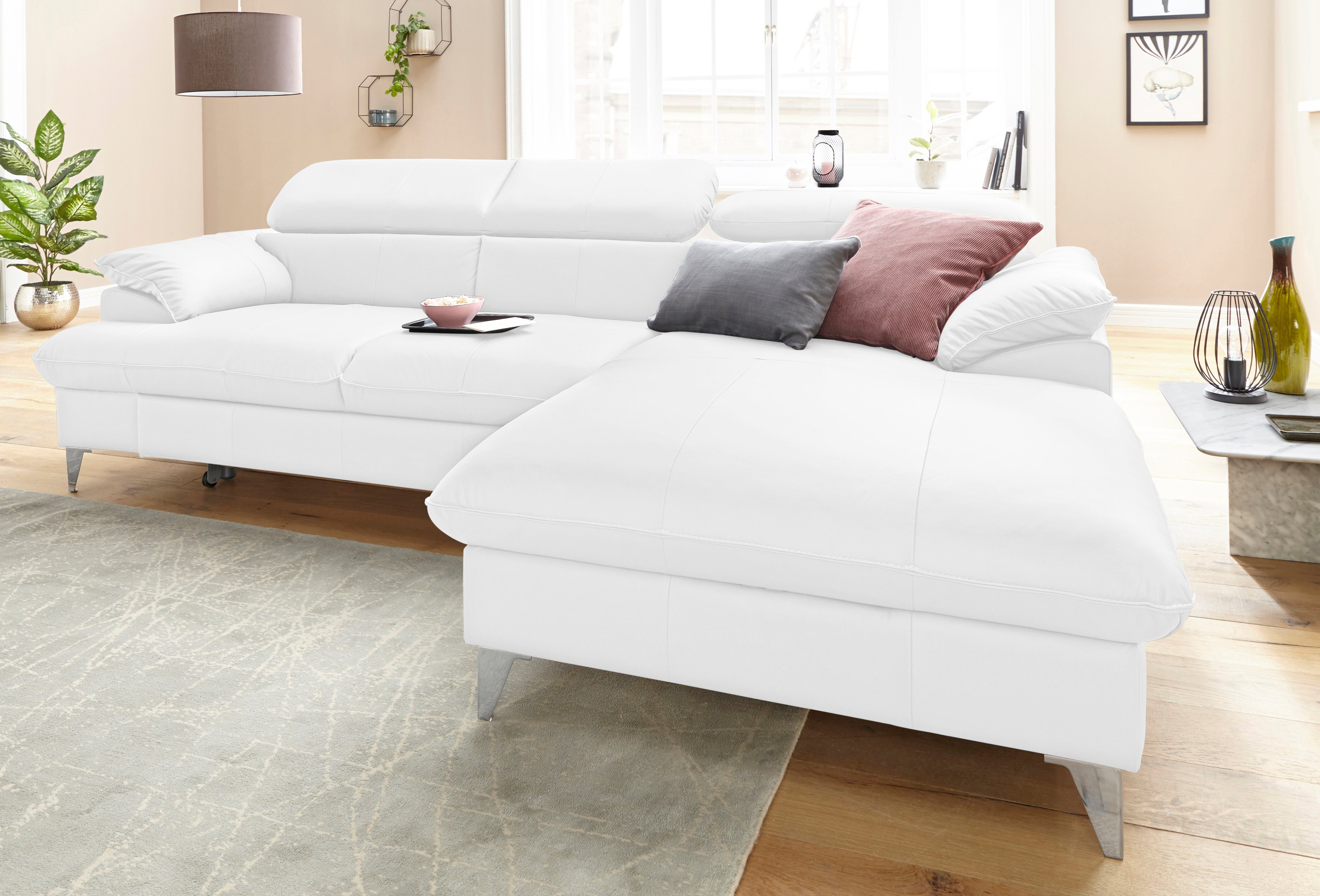 COTTA Ecksofa Caluso L-Form, mit Kopfteilverstellung, günstig online kaufen