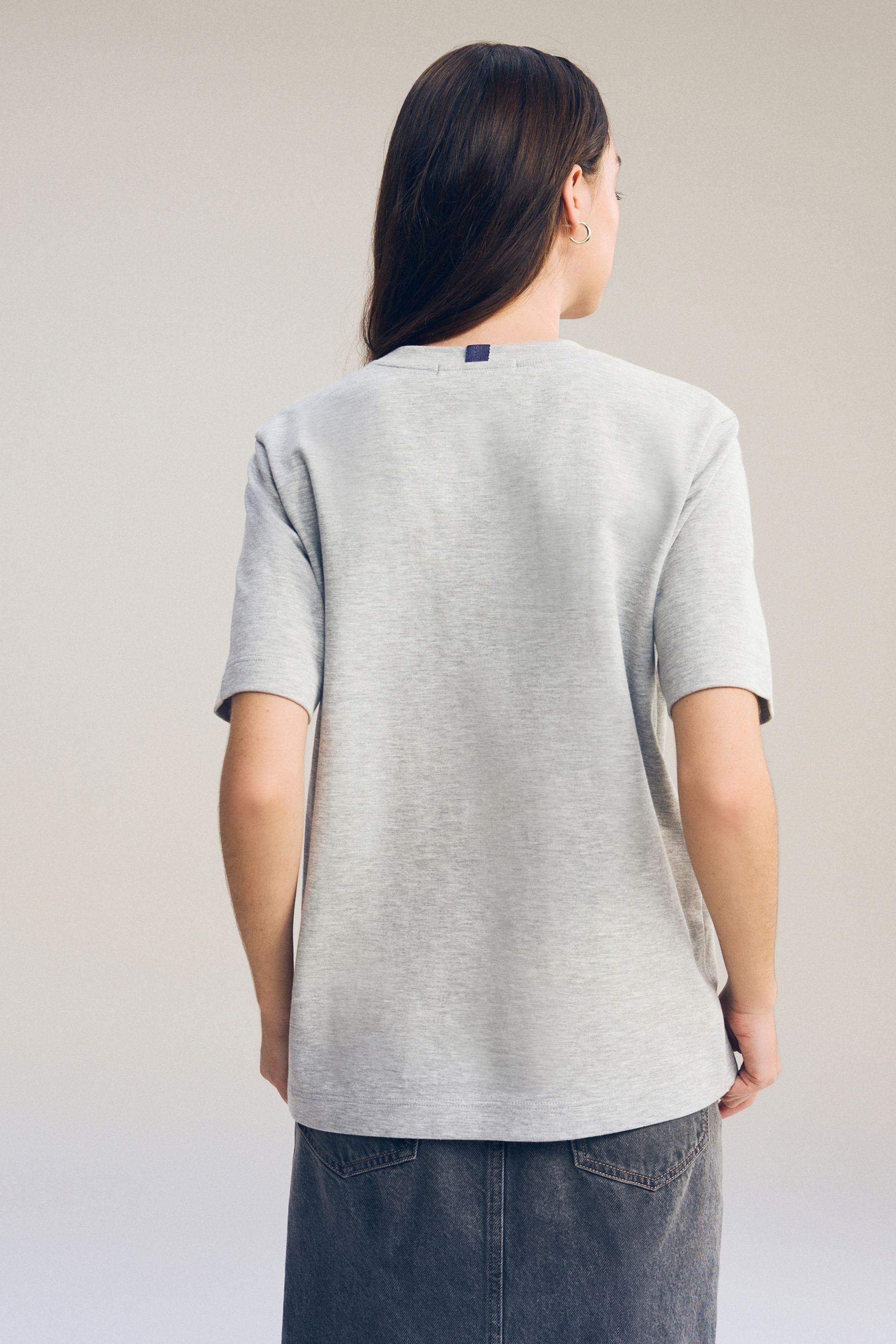 Next T-Shirt Schweres T-Shirt mit Rundhalsausschnitt (1-tlg)