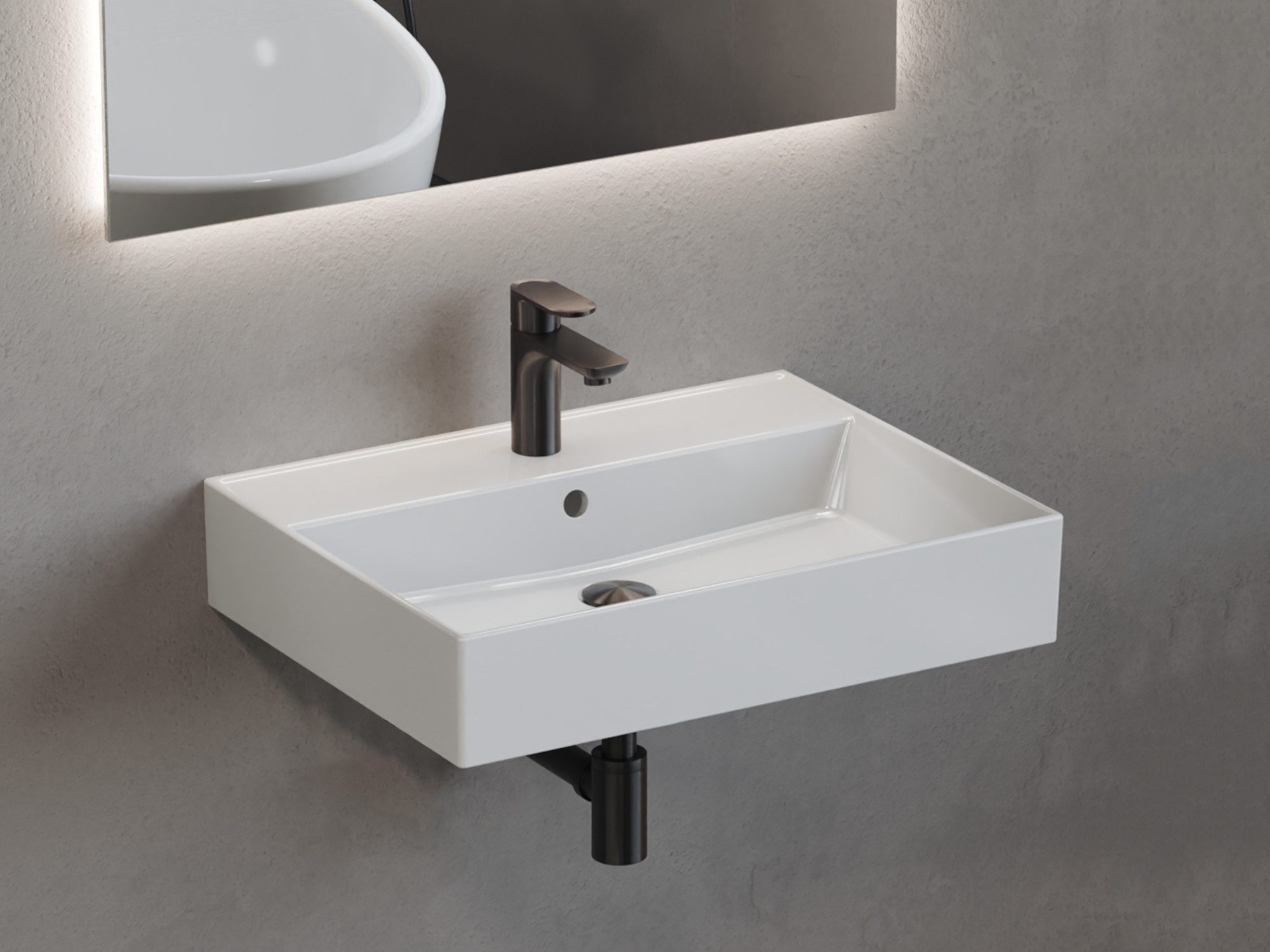 Aqua Bagno Waschbecken 60 cm weiß günstig online kaufen