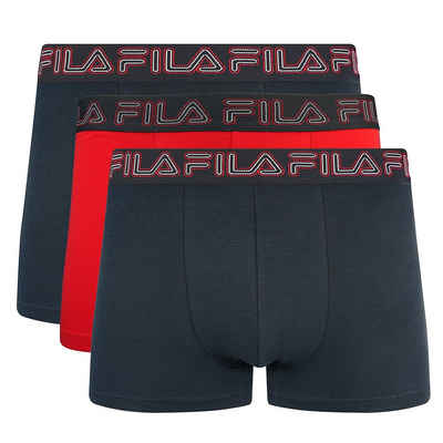 Fila Trunk Man Boxer sportives Design (Packung, 3-St., 3er-Pack) Stretchbaumwolle mit Logobund