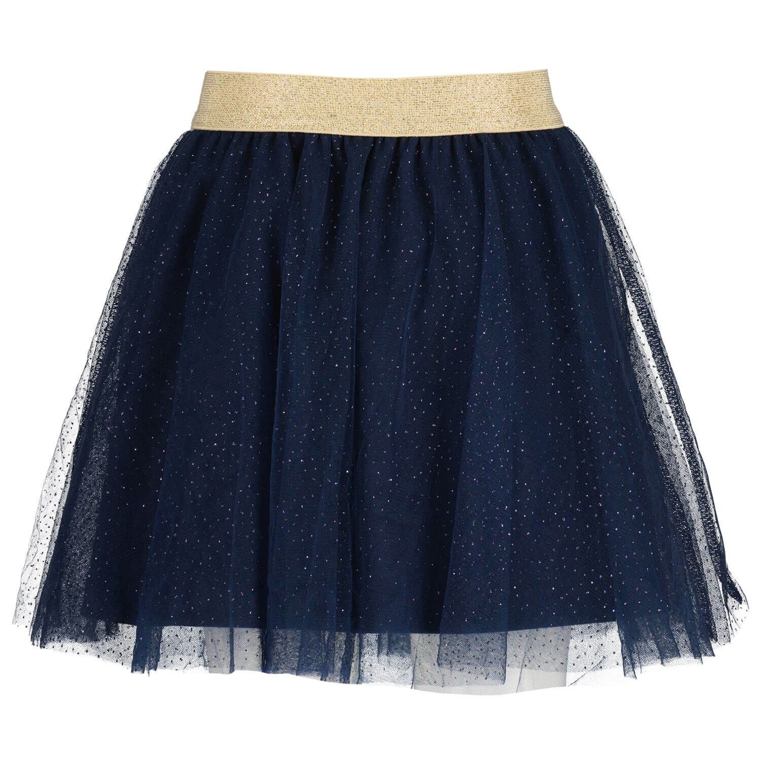 Blue Seven Sommerkleid Kinder Rock Bund mit - Glitzerdruck mit elastischem Tüllrock Mädchen