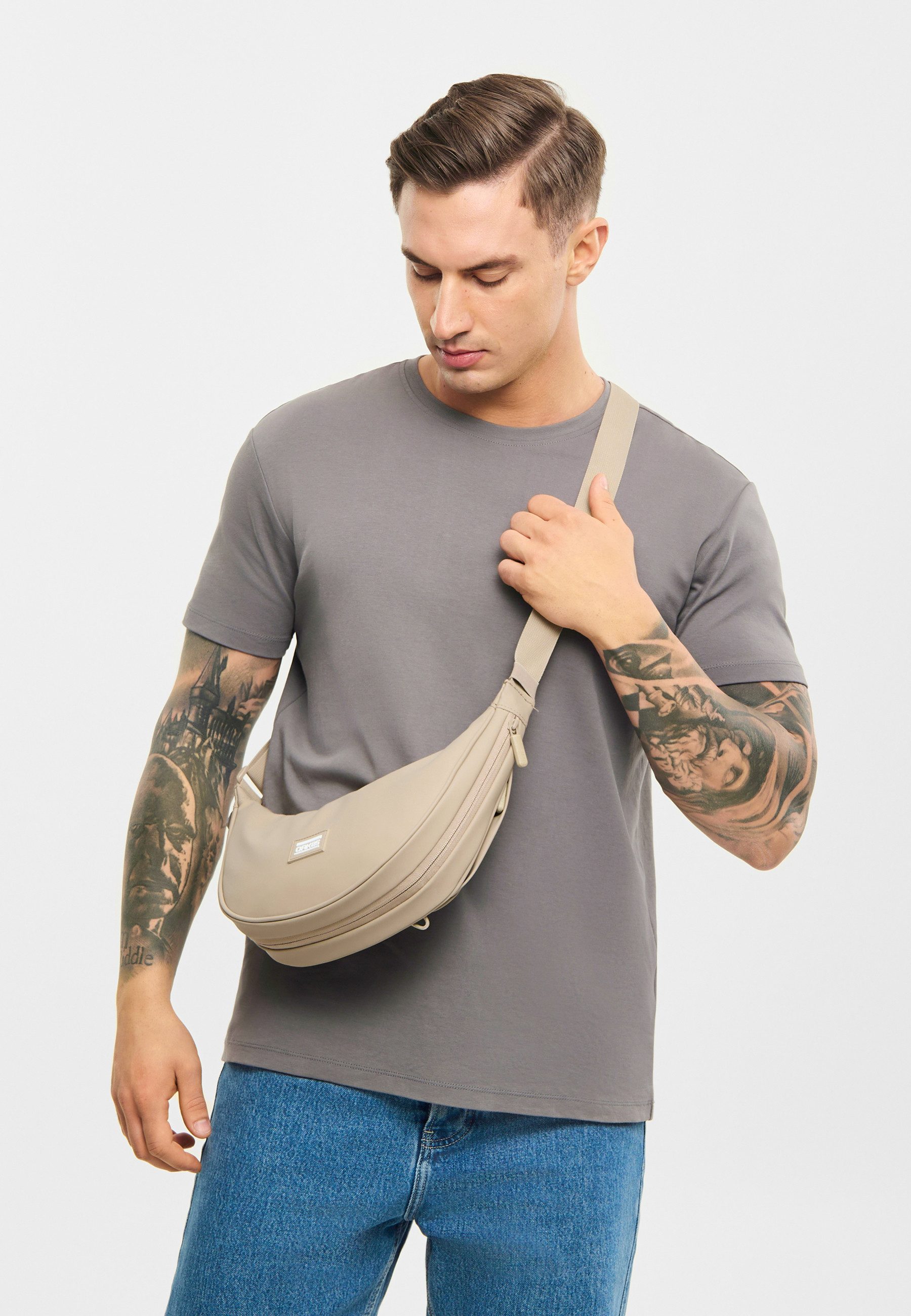 OAK25 Umhängetasche Every Day Moon Bag reflektierend & wasserabweisend, Halbmondtasche mit reflektierendem Boden & Bike-Strap