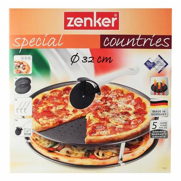 Zenker Pizzablech Zenker Special Countries Pizza-Set Trio 32 cm, Stahlblech