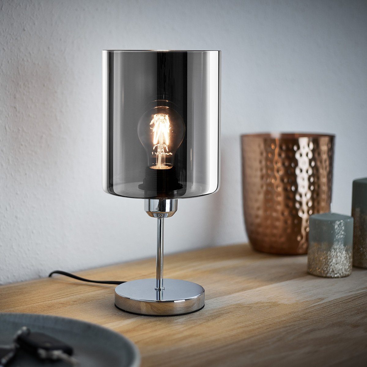 MeLiTec Tischleuchte T174, LED wechselbar, warmweiß, modernes Design bei ze günstig online kaufen