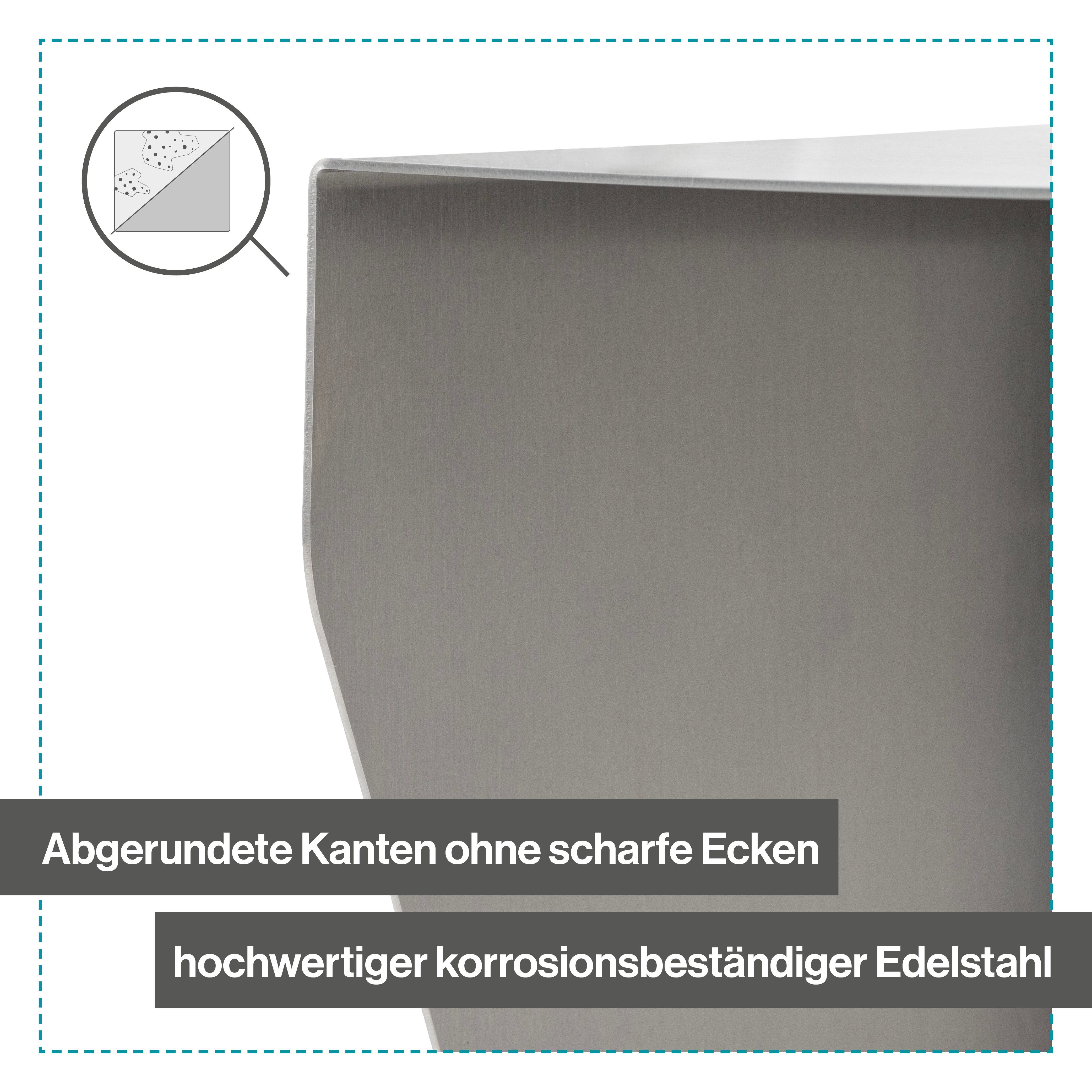 Feuerfest 123 GmbH Blende Wallbox Dach - Schutzdach für e-Auto Ladestation aus Edelstahl, Zubehör für Elektro-Auto-Ladegeräte, Überdachung zum Schutz vor Regen und Umwelteinflüssen