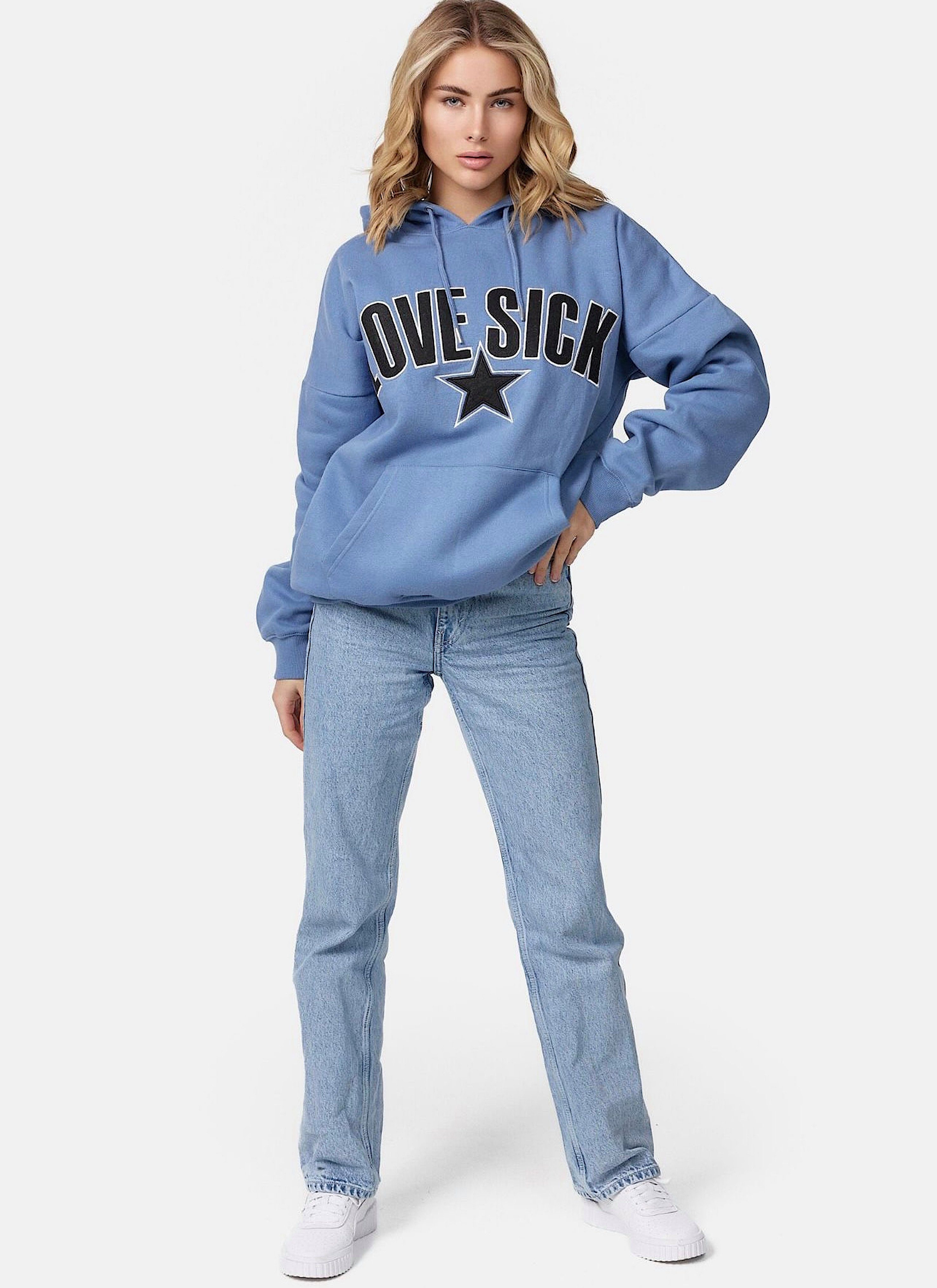 Worldclassca Hoodie Worldclassca Oversized Hoodie "LOVE SICK" Kapuzenpullover Sweatshirt