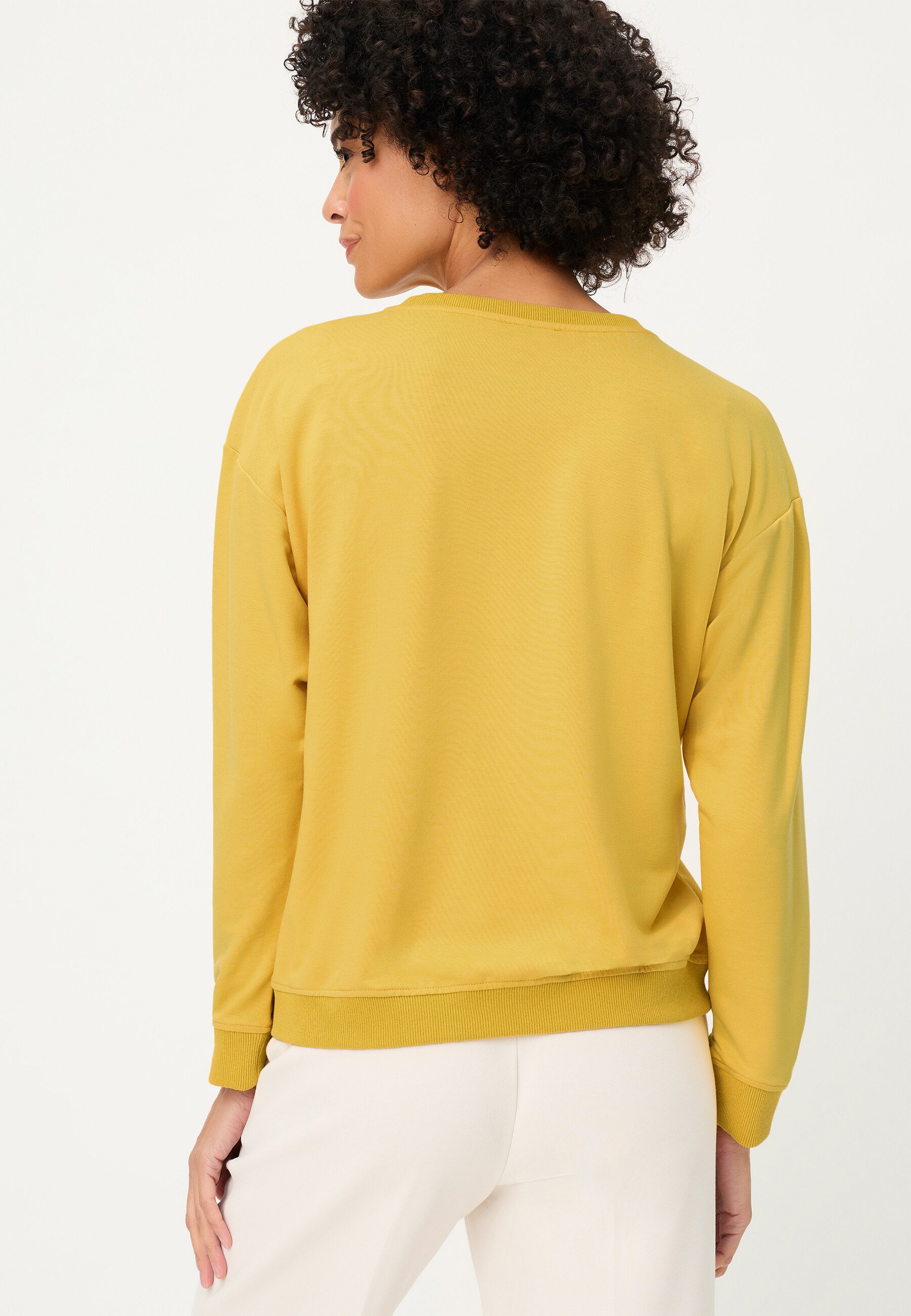 Olsen Sweatshirt Sweatshirt mit platziertem Dessin