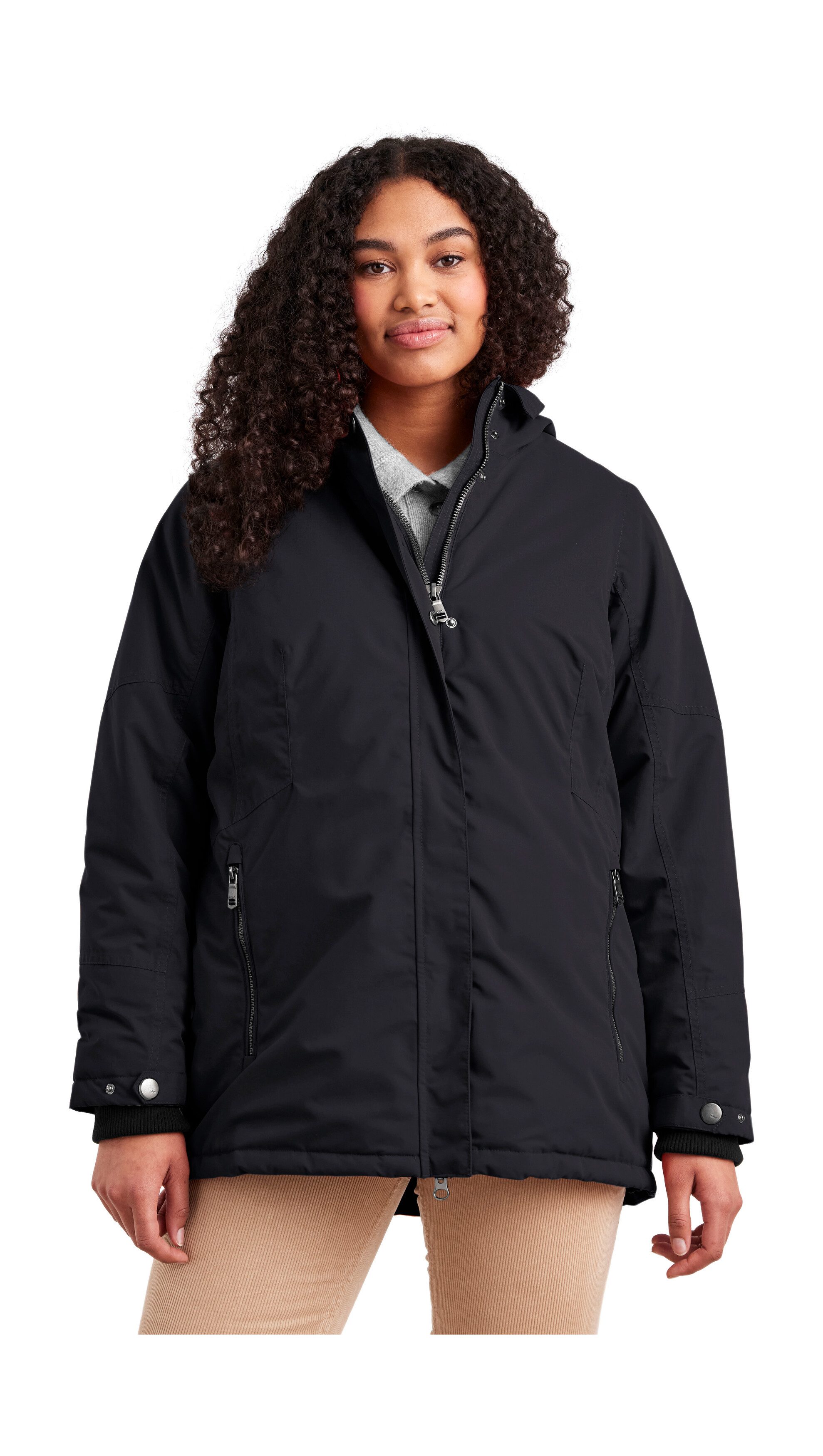 STOY Funktionsjacke STW 4 WMN JCKT Wasserdicht, atmungsaktiv, mit Teddy Fleece, abnehmb. Kapuze