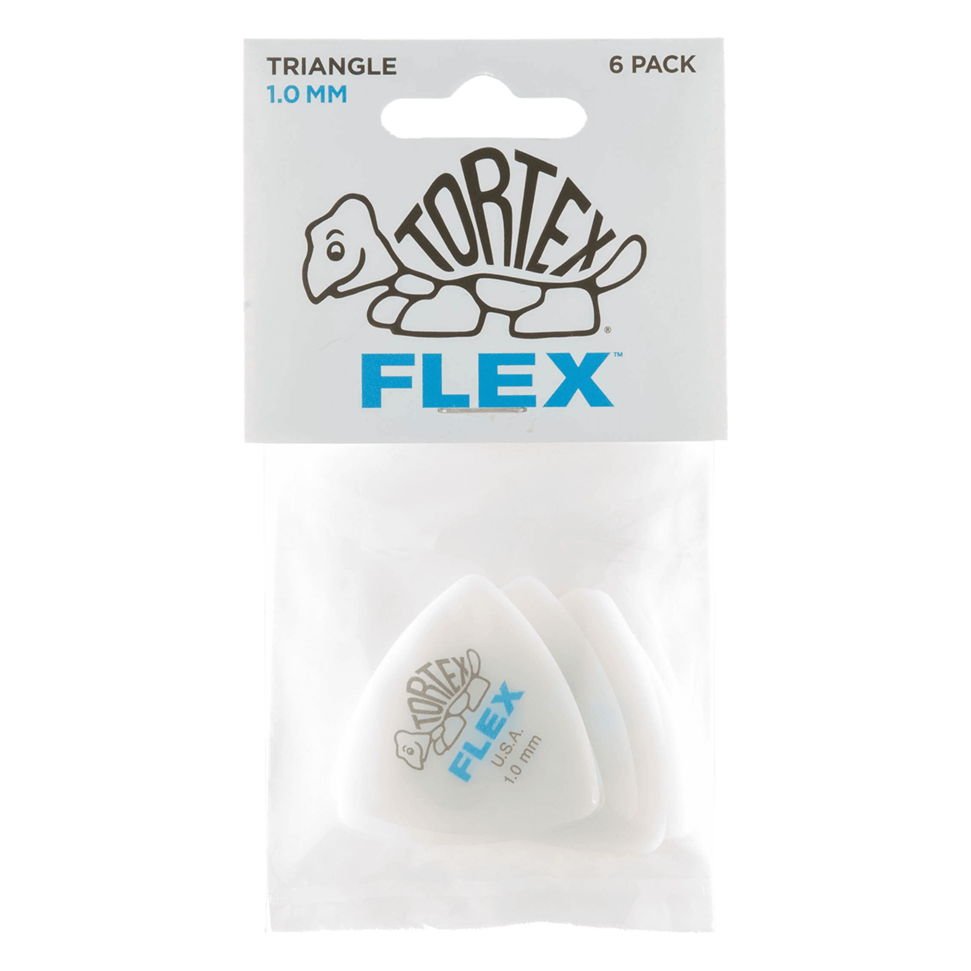 Dunlop Plektrum, 456P1.0 Tortex Flex Triangle Picks 1,00 mm - Plektren Set