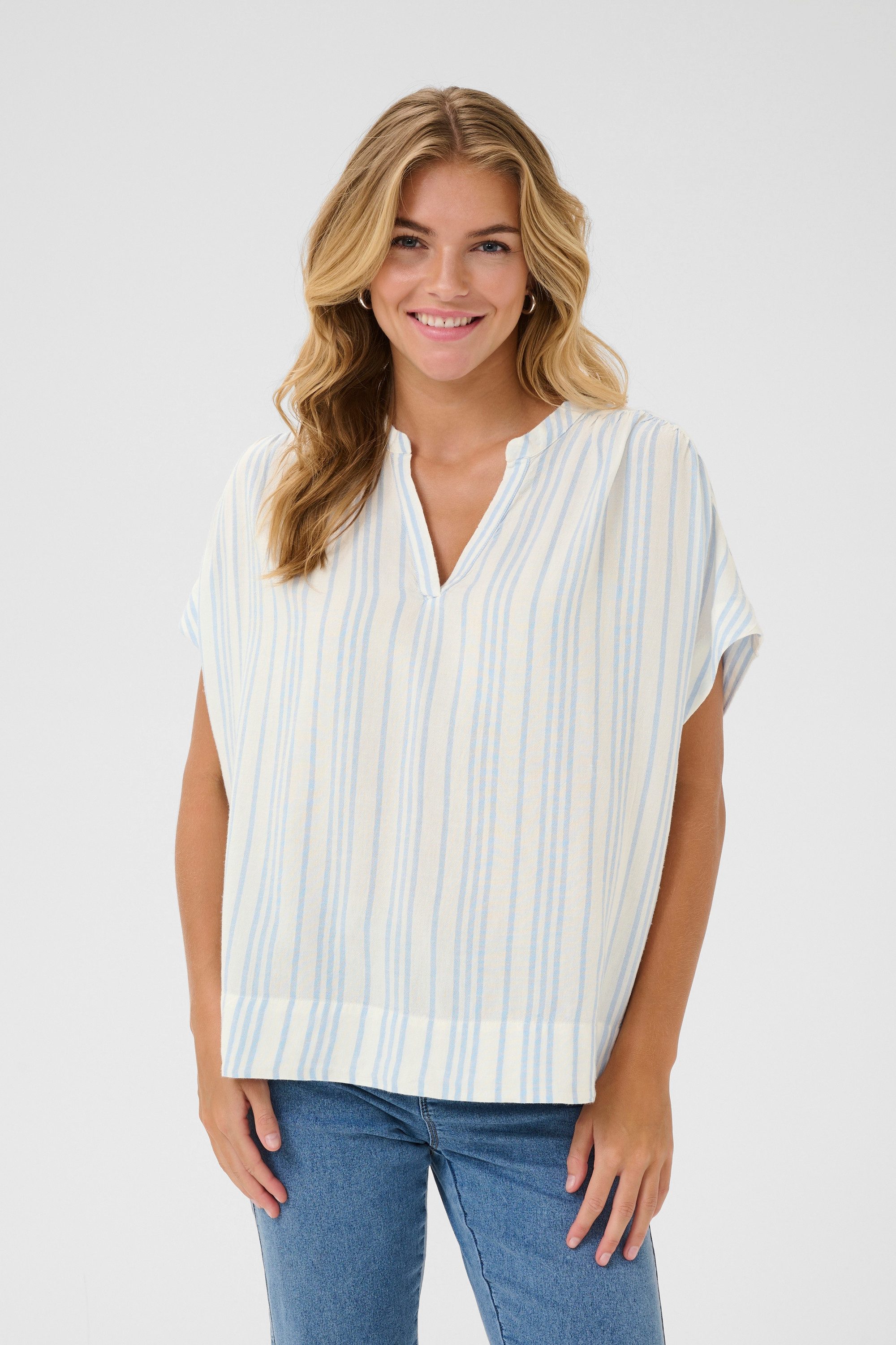 KAFFE Kurzarmbluse Kurzarm-Bluse KAmilia