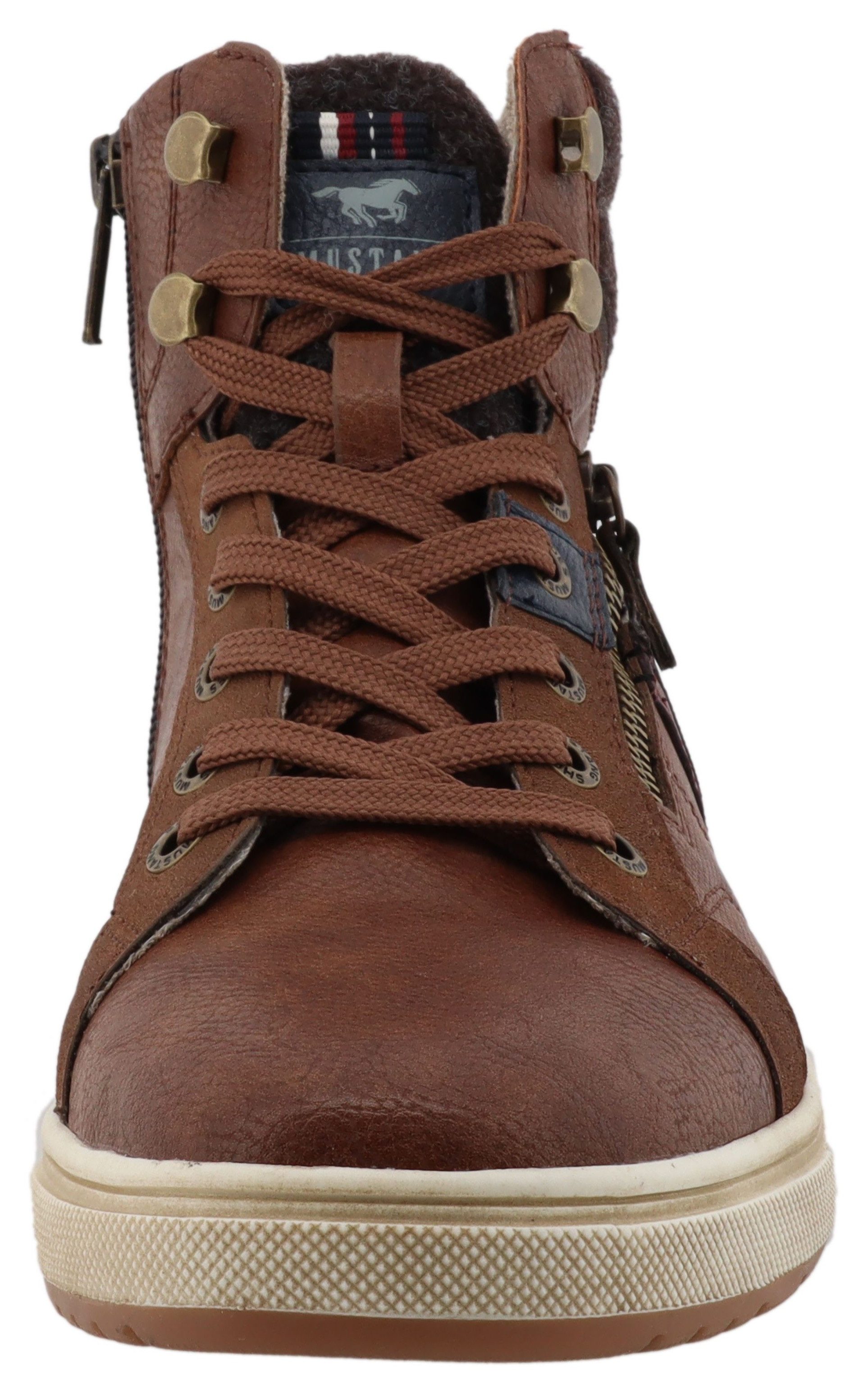 Mustang Shoes Merian Sneaker High Top Sneaker, Schnürboots mit Reißverschluss – Bild 4 von 5