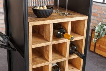 riess-ambiente Barschrank UPCYCLING SCOOTER 160cm silber / natur (Einzelartikel, 1-St) Wohnzimmer · Metall · Massivholz · für Alkohol · Motorroller · Retro