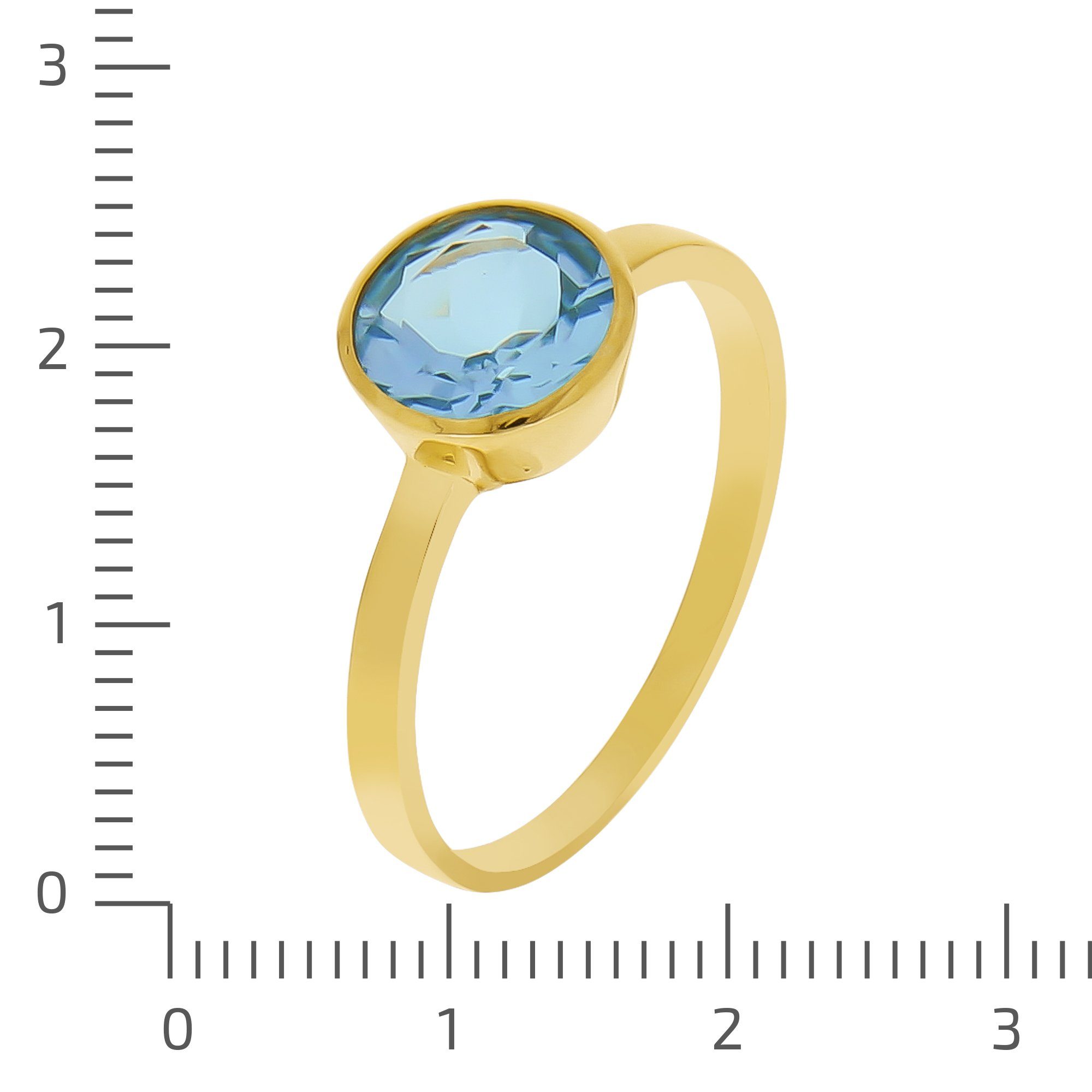 Fascination by Ellen K. Fingerring Gold 375 mit echtem Blautopas (beh) 8mm günstig online kaufen