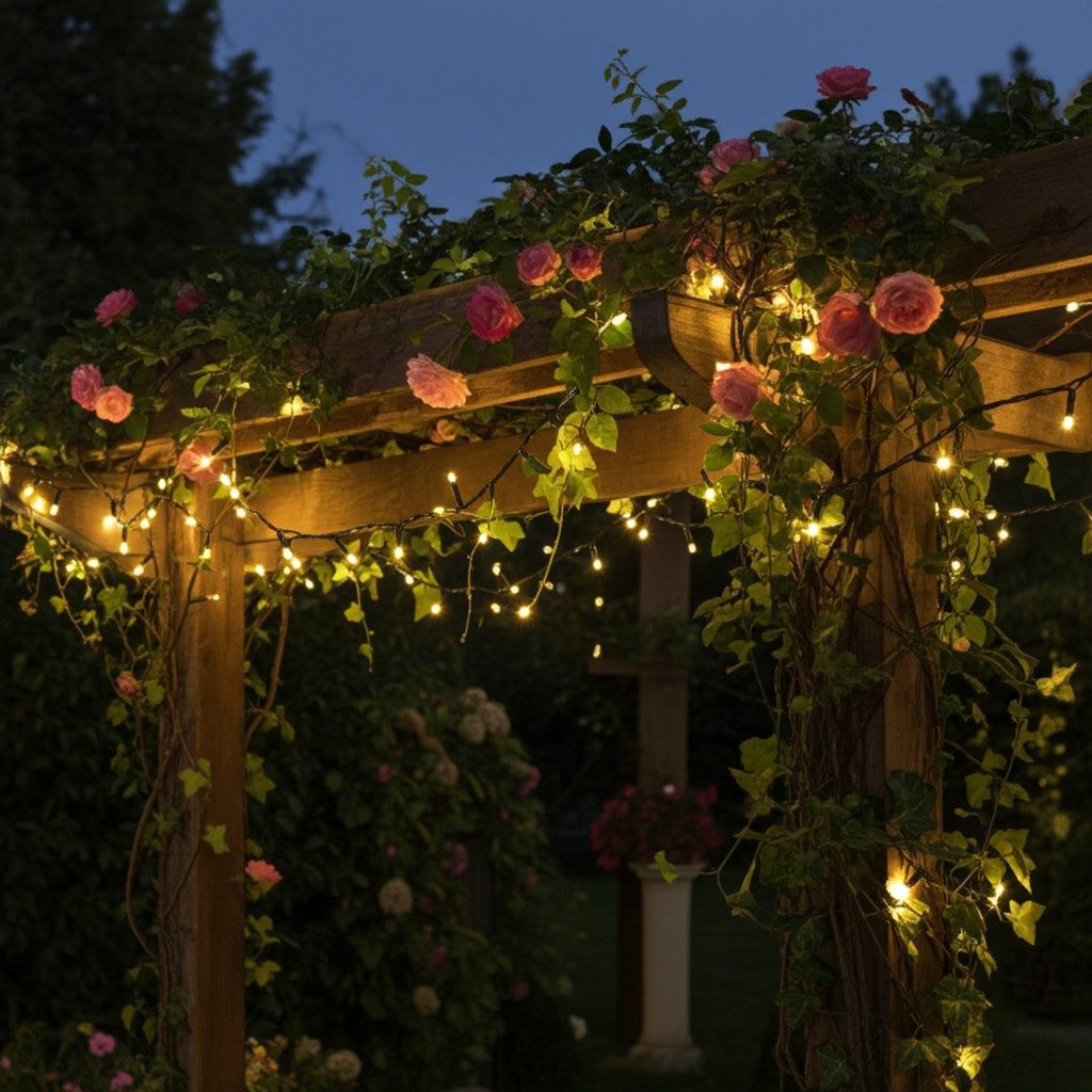 ROGITO elite LED-Lichterkette Helle Solar-Lichterkette 21 m, 480 warmweiße LEDs 13 Funktionen IP44, 480er LED-Lichterkette/USB-Ladefunktion/Fernbedienung/Timer