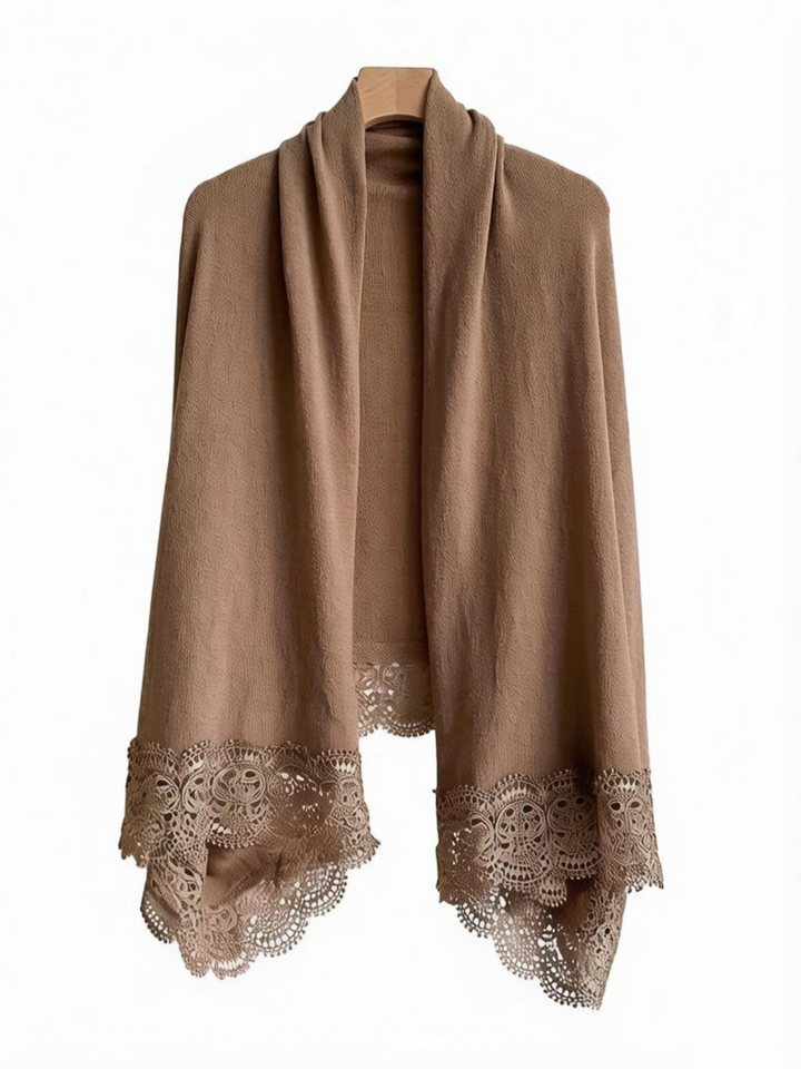 nsihing Strickjacke Große- Elegantes Spitzen-Tuch,für Hochzeiten, Dates und Pendeln