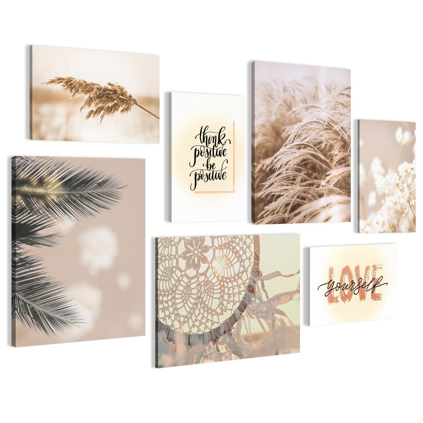 Visario Bilder-Collage 7-teilig, Pampasgras günstig online kaufen