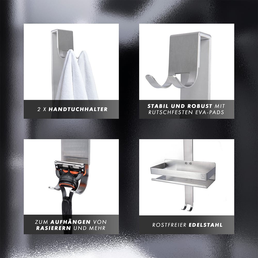 Benkstein Badewannenablage Duschablage zum Hängen Silber, günstig online kaufen