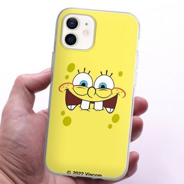 DeinDesign Handyhülle Spongebob Schwammkopf Offizielles Lizenzprodukt Kindheit, Apple iPhone 12 Silikon Hülle Bumper Case Handy Schutzhülle