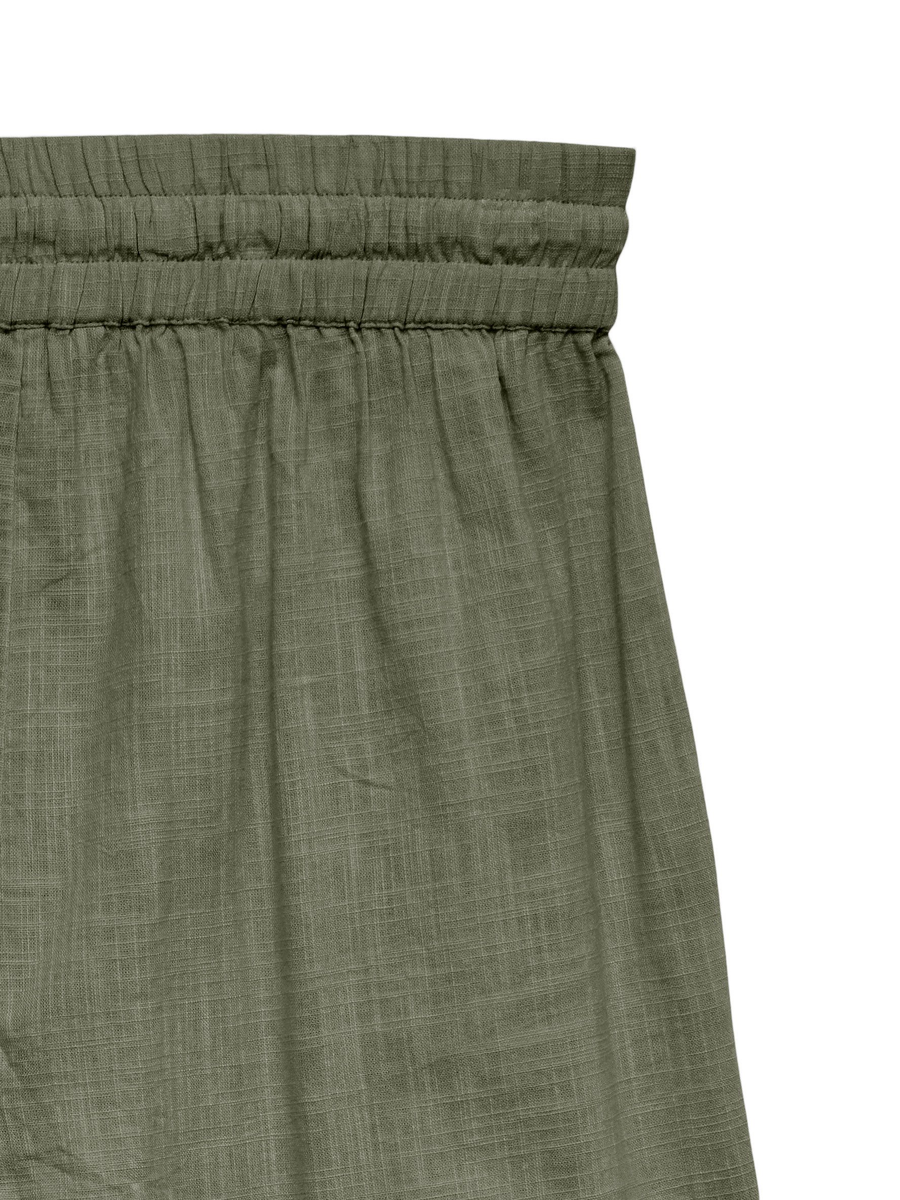 Vero Moda Schlupfhose VMCAIA MW WIDE PANT WVN NOOS Baumwollmischung, oversize, mit Leinen – Bild 5 von 5