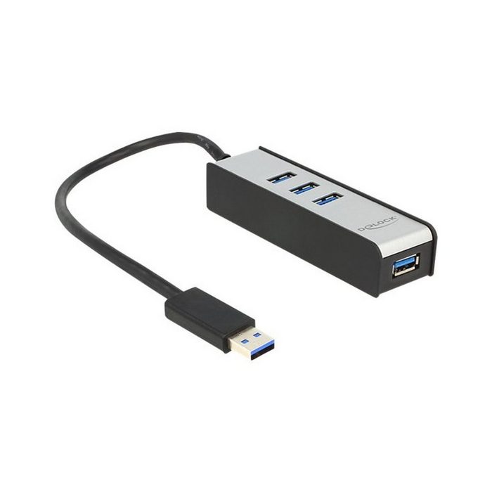 Delock USB-Verteiler DeLOCK HUB USB 3.0 4 Port extern Aluline