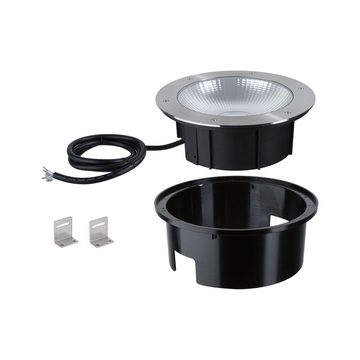 Paulmann LED Einbauleuchte DureaIP67 rund 273mm 3000K 15W 1040lm 230V Edelstahl Metall, Warmweiß, Bodeneinbauleuchte