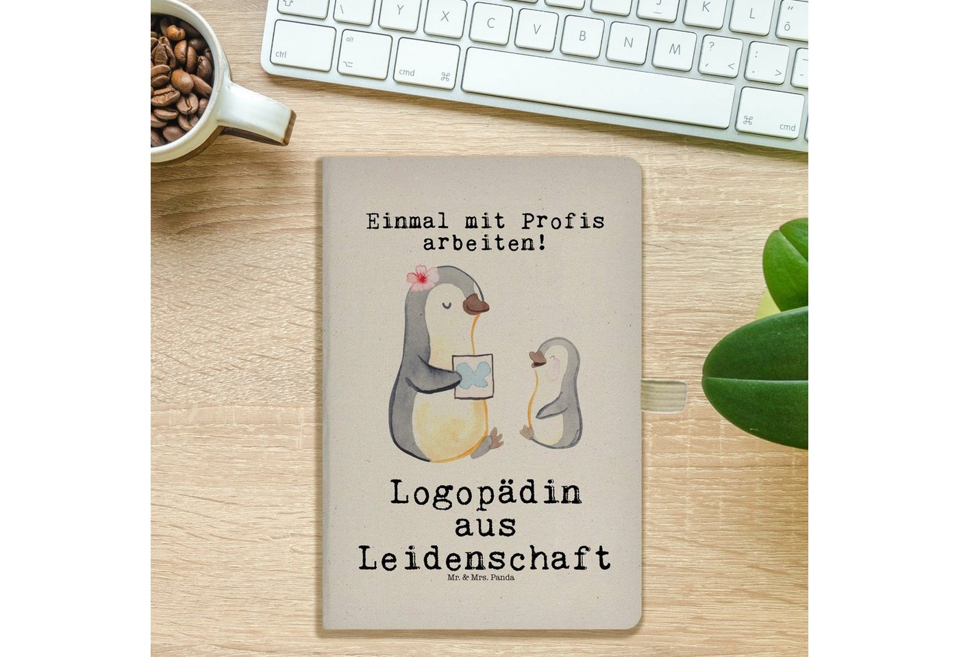 Thumbnail - Mr. & Mrs. Panda Notizbuch Logopädin Leidenschaft - Transparent - Geschenk, Schreibbuch, Mitarbe Mr. & Mrs. Panda, Inspi...