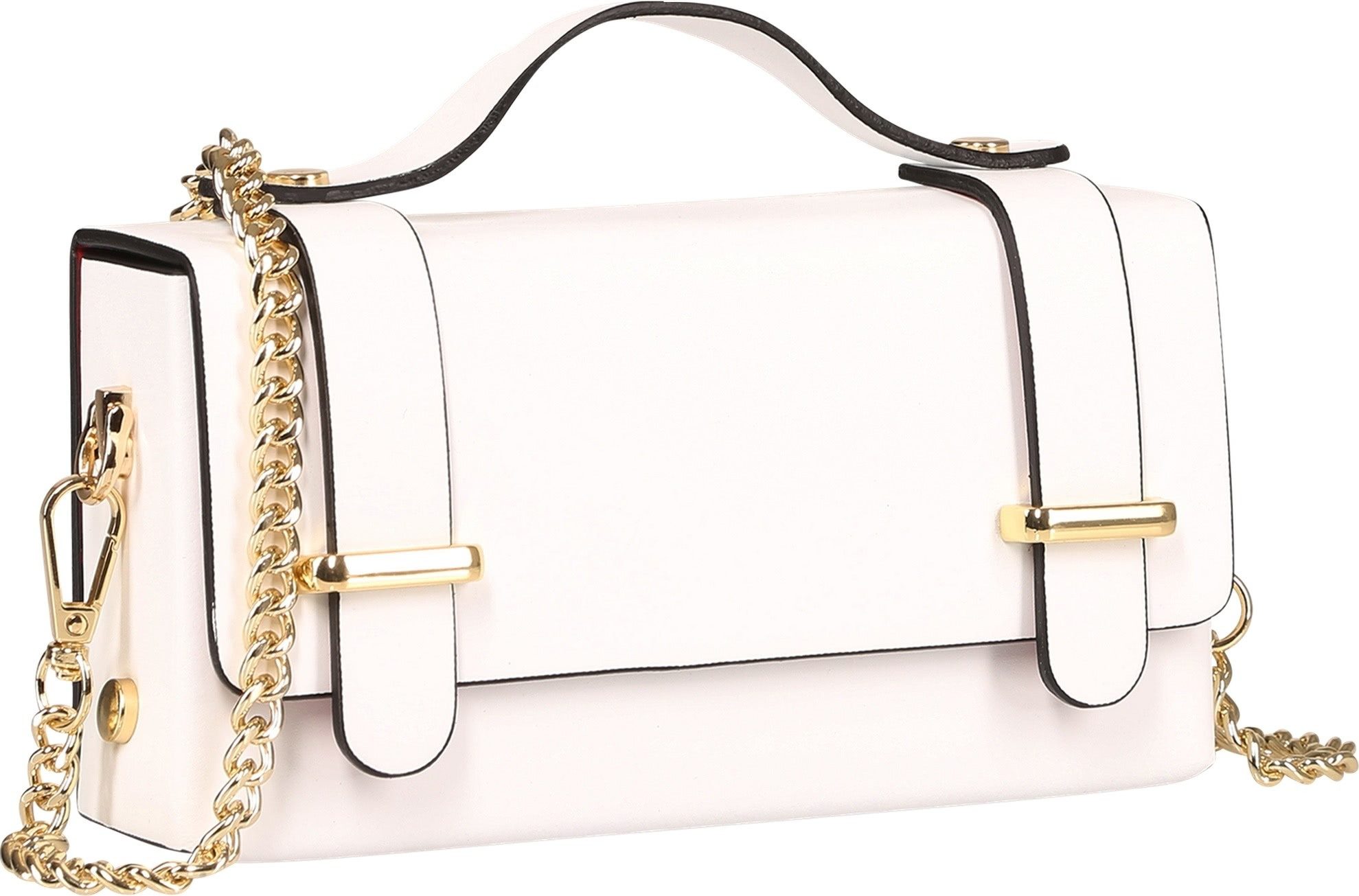 Toscanto Handtasche Toscanto Damen Handtasche Leder Tasche (Handtasche), Damen Handtasche Leder, weiß ca. 19cm x ca. 10cm