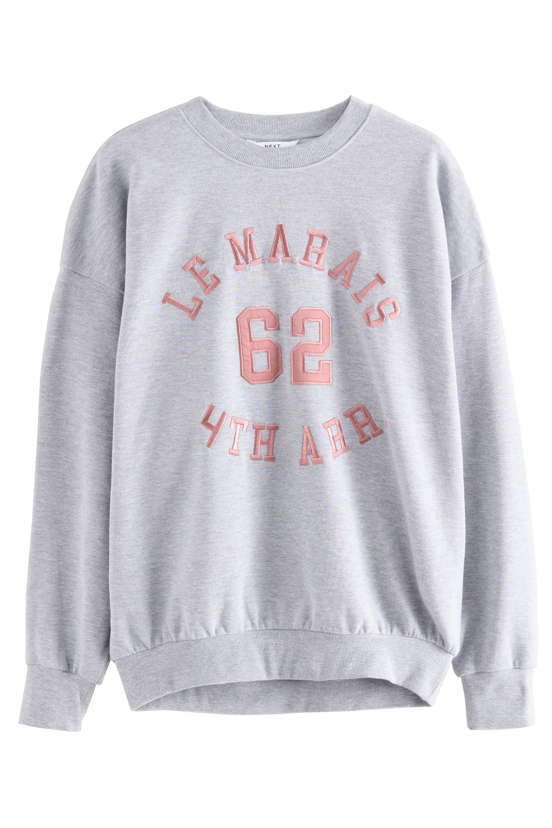 Next Sweater Sweatshirt und Satin-Applikation, Le Marais City (1-tlg)