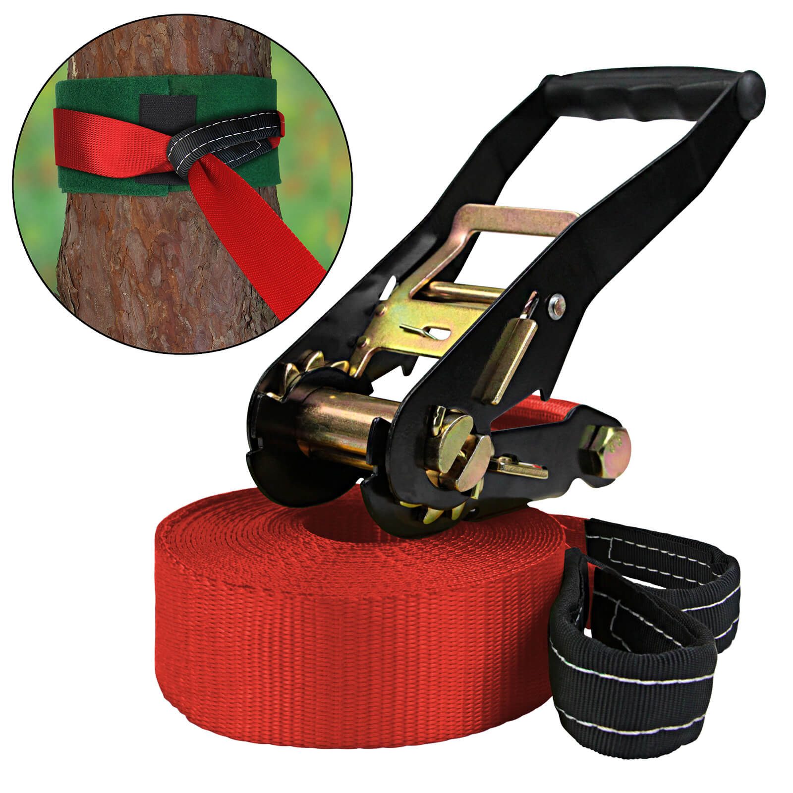 ALPIDEX Slackline ALPIDEX Ninja Line Set für Jugendliche und Erwachsene