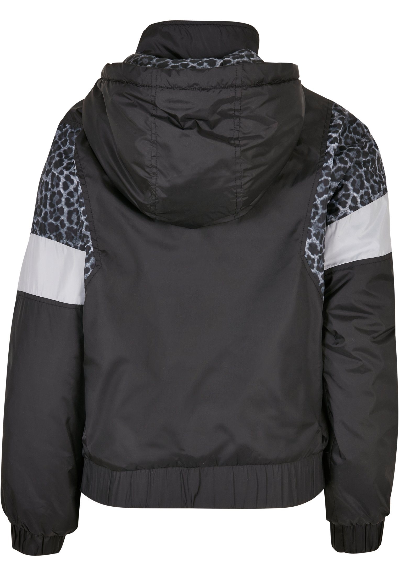 URBAN CLASSICS Outdoorjacke Mixed Pull (1-St) Jacket black/snowleo/lightasphalt Ladies Damen Over AOP