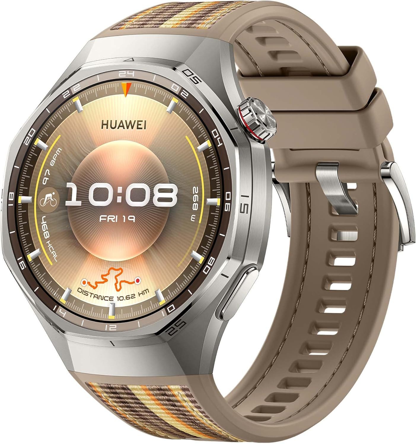 Huawei Bis zu 21 Tage Akku AMOLED-Display GPS Herren's Robust Fitness-Tracker Smartwatch (3,7 cm/1,47 Zoll, Android iOS), mit 100+ Sportmodi, SPO2, Schlaf tracking Kompatibel mit Android & iOS
