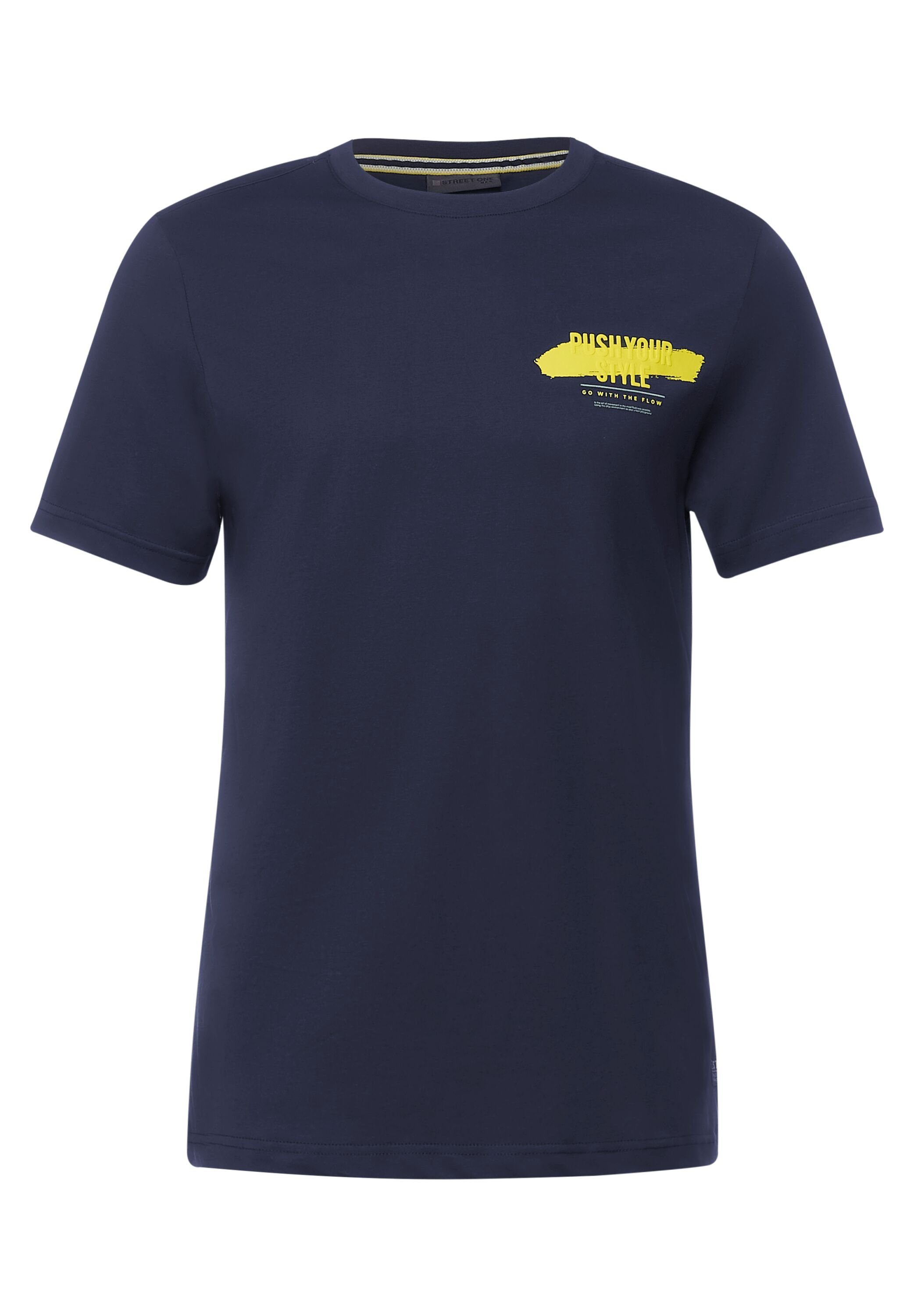 ONE deep Wording mit MEN blue navy STREET T-Shirt