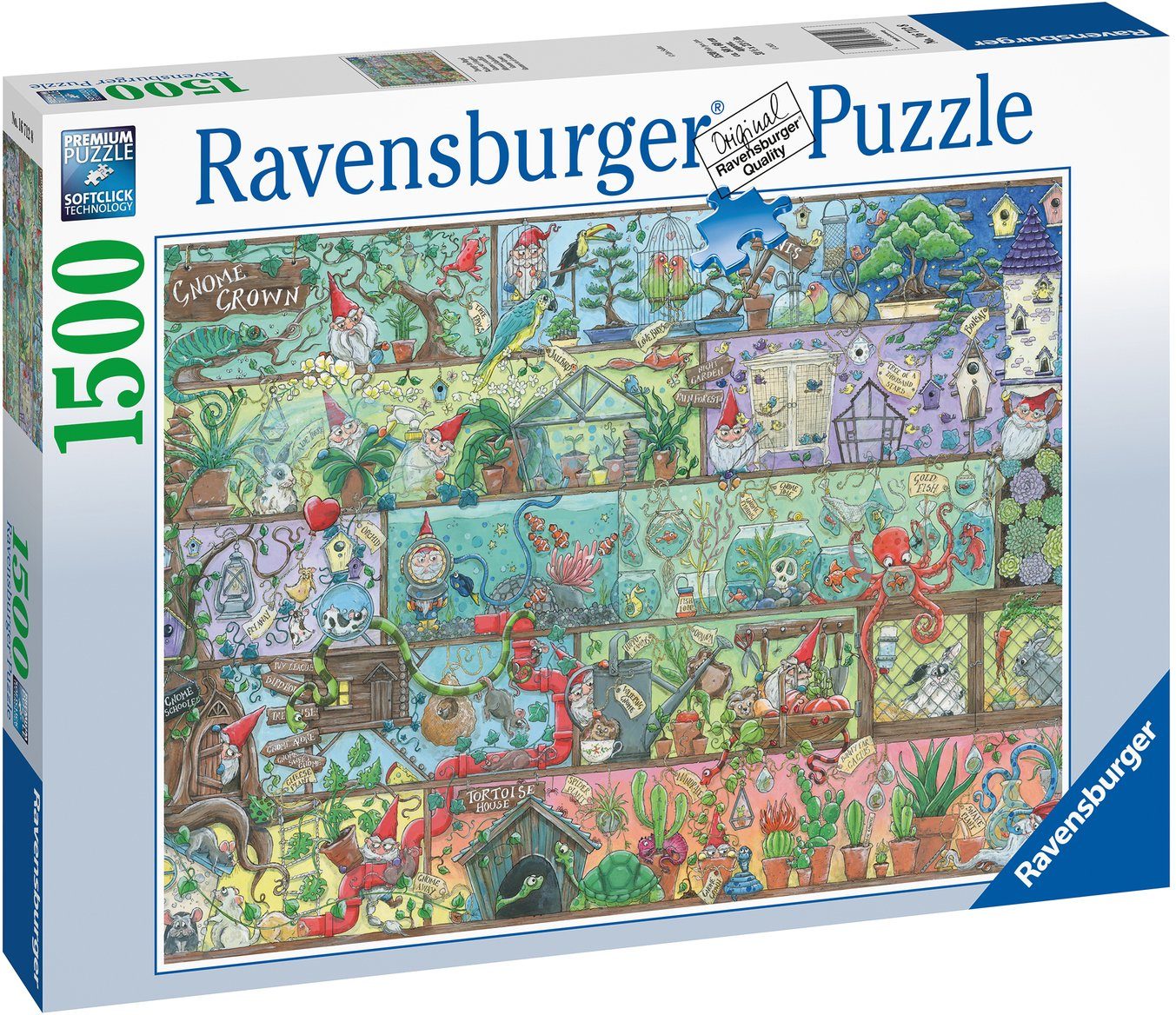 Ravensburger Puzzle Zwerge im Regal, Puzzleteile, 1500 - FSC® weltweit Made in schützt Germany, Wald 