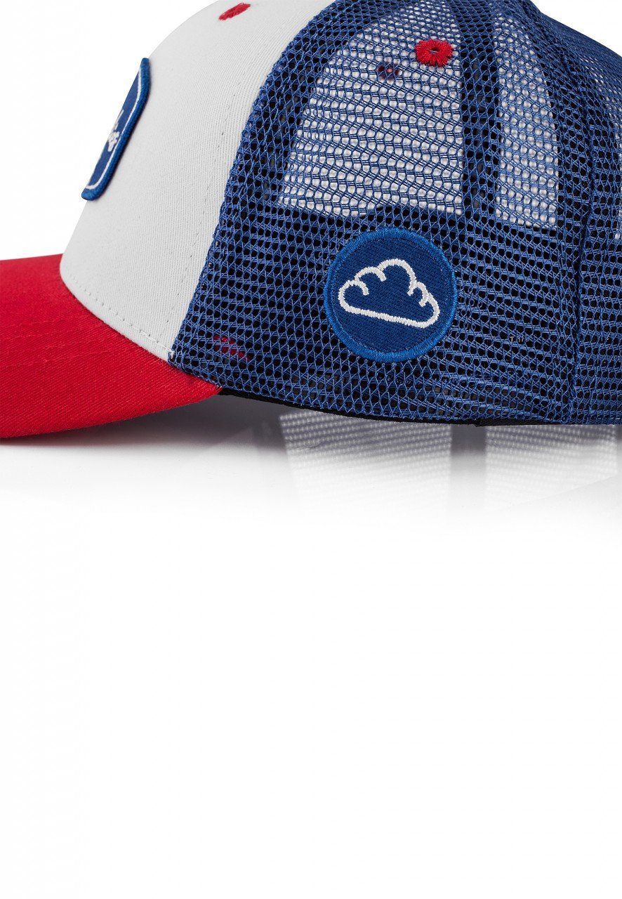 Race Cap Baseball Baseball Weiß-Blau-Red Blackskies Cap