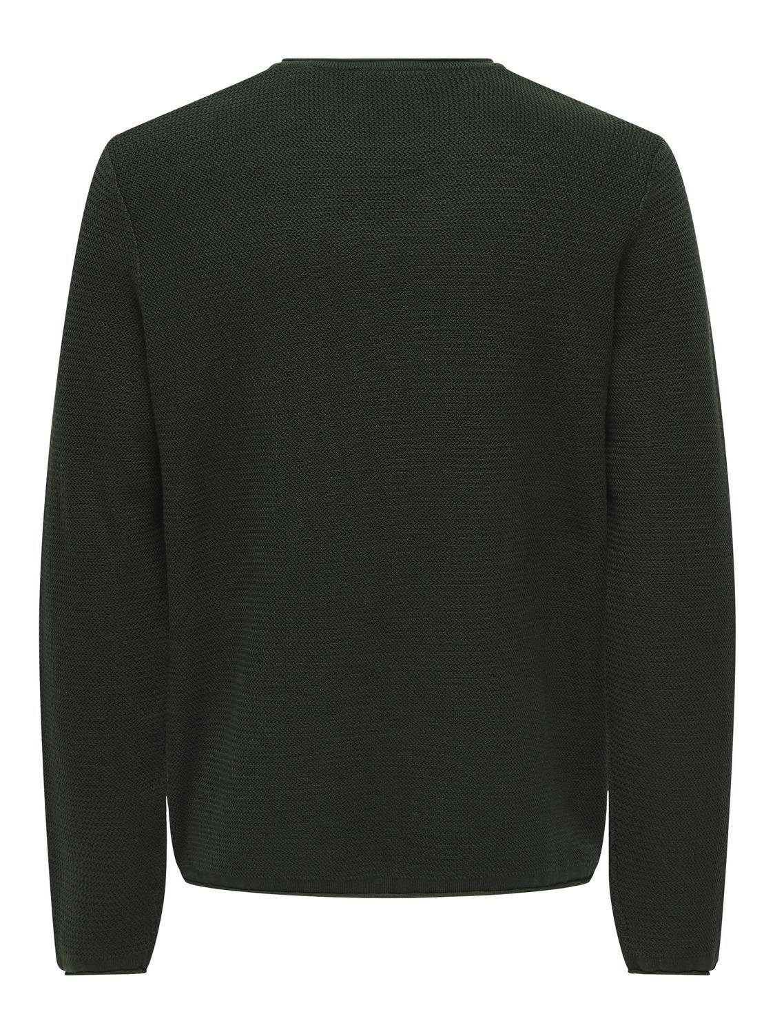 ONLY & SONS Strickpullover Langarm Rundhals Baumwolle Bequem ONSERIC REG 12 günstig online kaufen