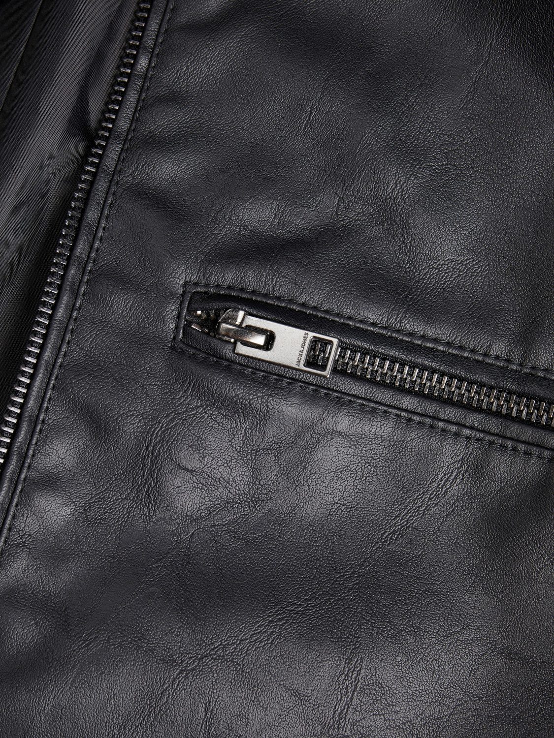 Jack & Jones Lederimitatjacke JJEDYLAN PU BIKER JACKET NOOS
