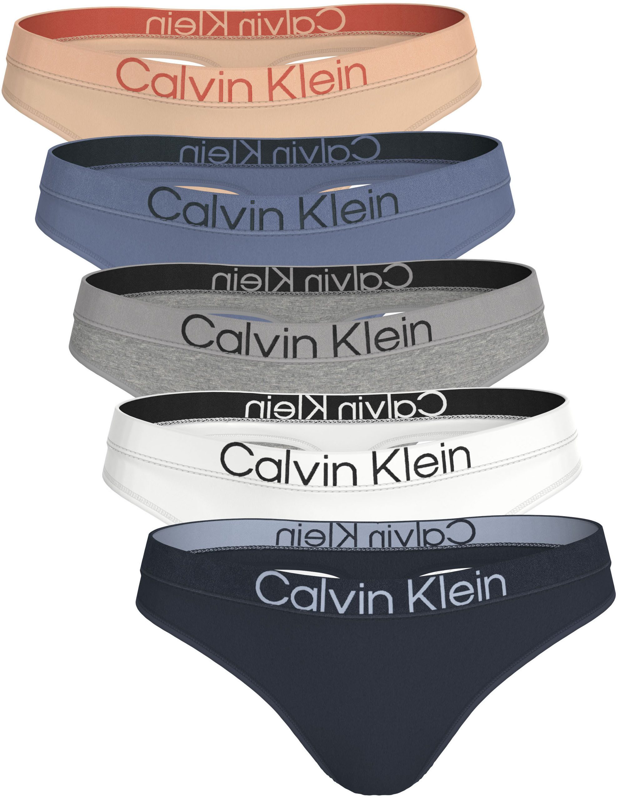 Calvin Klein Underwear Tanga THONG 5PK (Packung, 5-St., 5er-Pack) Mit elastischem Bund